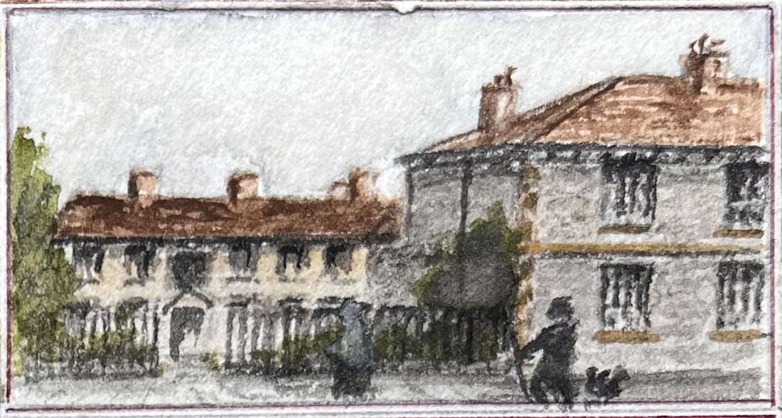 Jack Grunwell; Set of Six Miniature Watercolors of Historic Bristol Streets and Buildings - 11