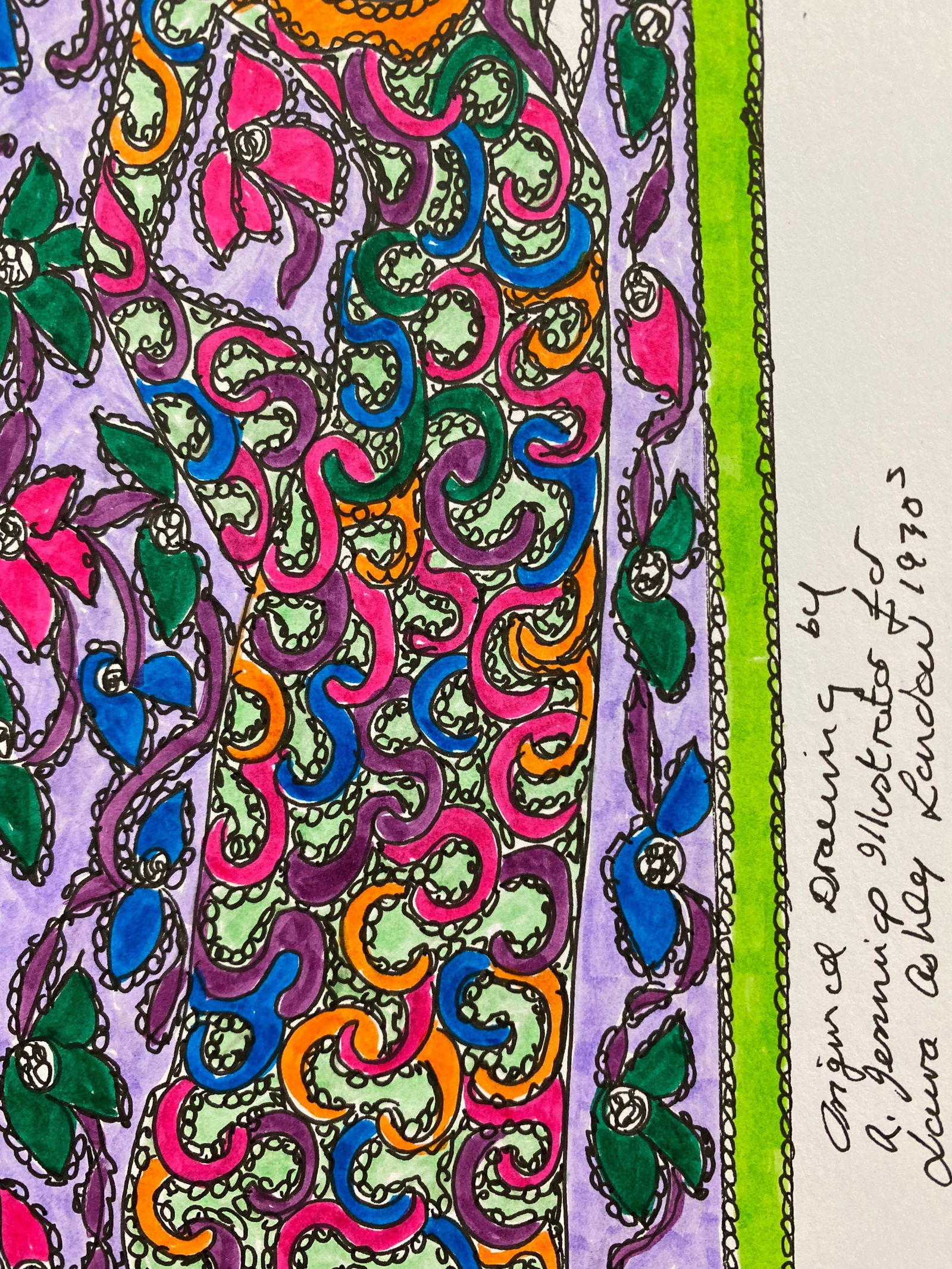 Original Fashion Design Illustration Watercolor Painting Laura Ashley Designer, circa 2000s - 2