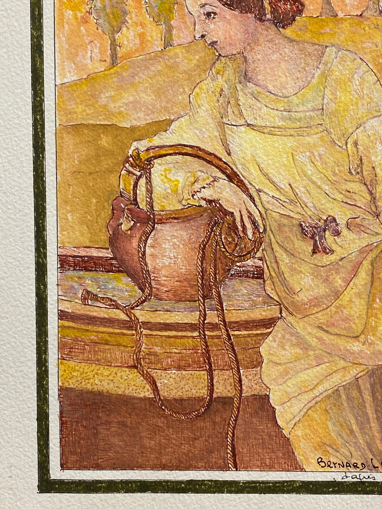 1950's French Modernist Painting Signed, 1950s - 7