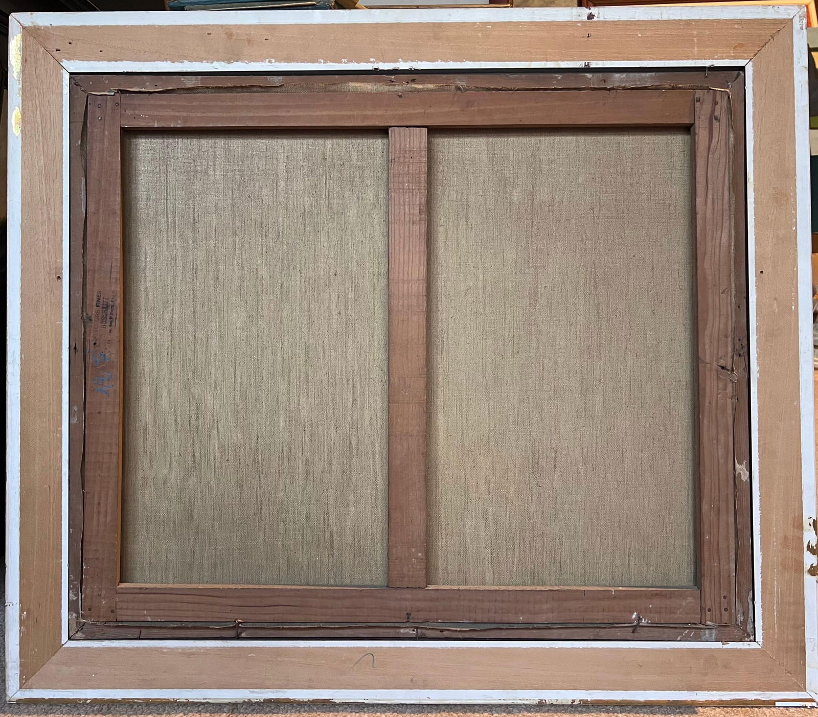 M. Peiffer; 1940s French Fauvist Modernist Still Life Flowers on Table Interior Oil Painting, 1946 - 13