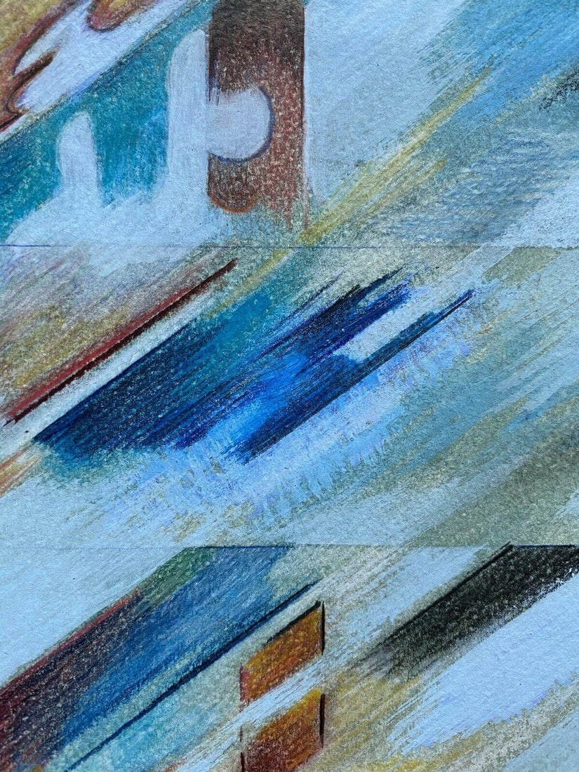 Arlette Martin 'B.1924' 1970's French Geometric Abstract Painting, 20th Century - 3