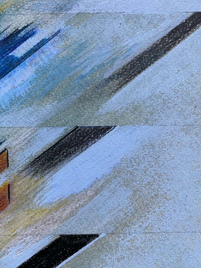 Arlette Martin 'B.1924' 1970's French Geometric Abstract Painting, 20th Century - 4