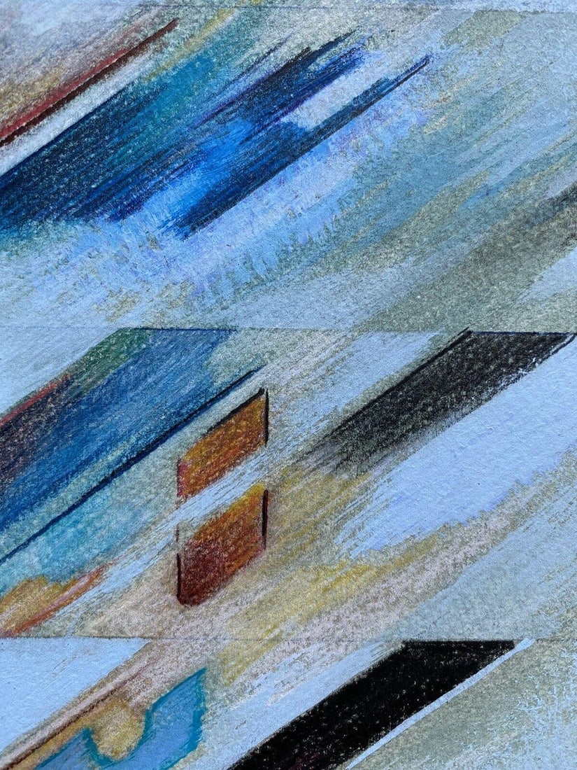 Arlette Martin 'B.1924' 1970's French Geometric Abstract Painting, 20th Century - 5