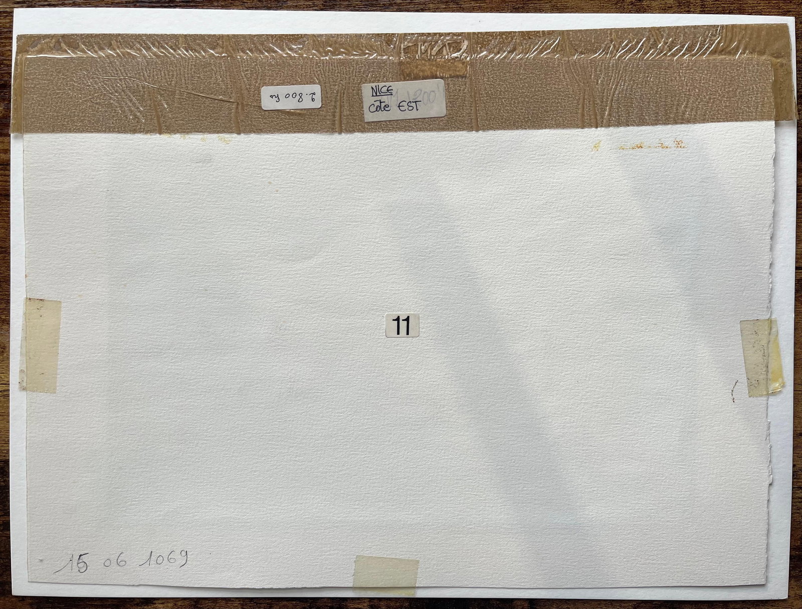 Robert Lepine (1929 - 2017); French Watercolor of Coastal Cliffside in Nice with Trees and Sailboat, - 10