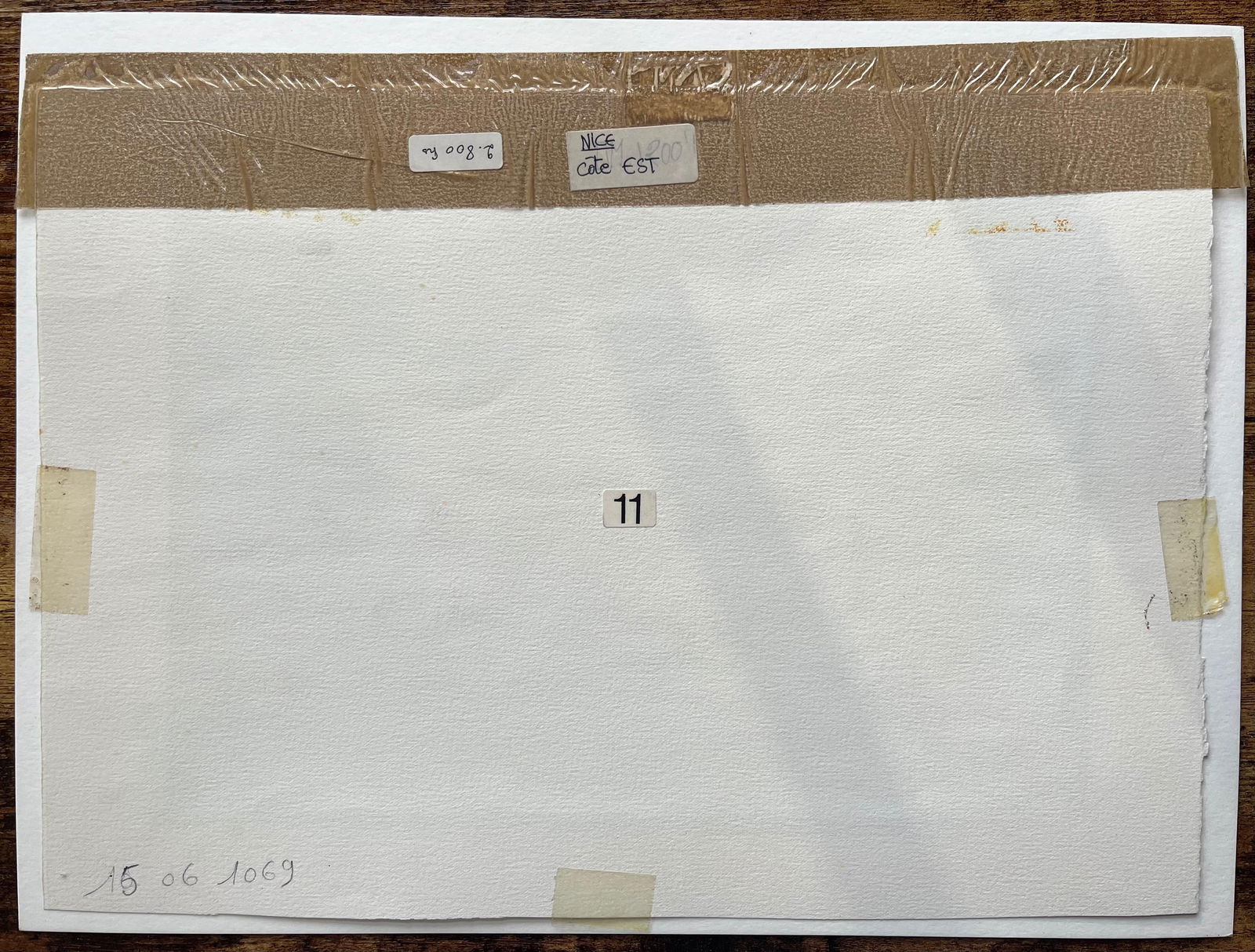 Robert Lepine (1929 - 2017); French Watercolor of Coastal Cliffside in Nice with Trees and Sailboat, - 3