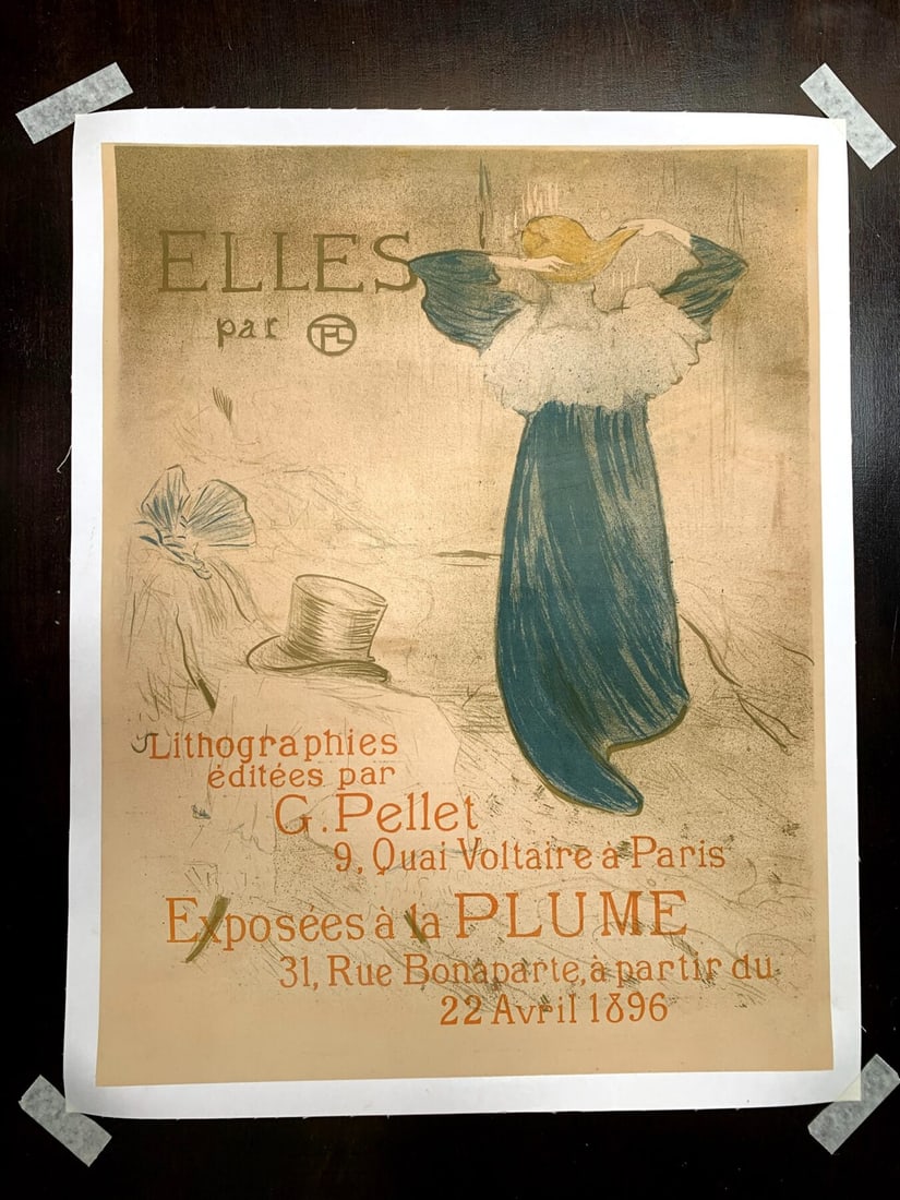 Elles - Art By Toulouse-Lautrec (1896) 18.5x23.25 French Advertising Poster LB: Title: Elles - Art By Toulouse-Lautrec (1896) 18.5x23.25 French Advertising Poster LB Description: Elles - Art By Toulouse-Lautrec (1896) 18.5x23.25 French Advertising Poster LB Please refer to the at