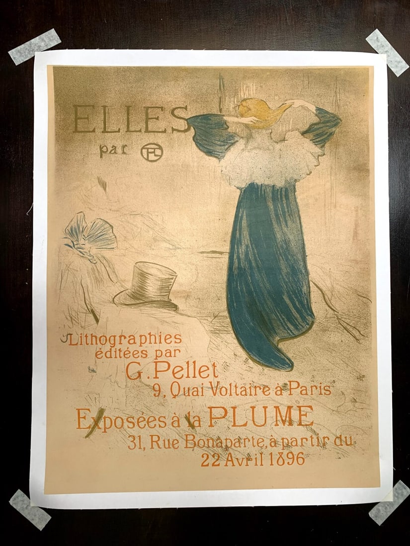 Elles - Art By Toulouse-Lautrec (1896) 18.5x23.25 French Advertising Poster LB - 2