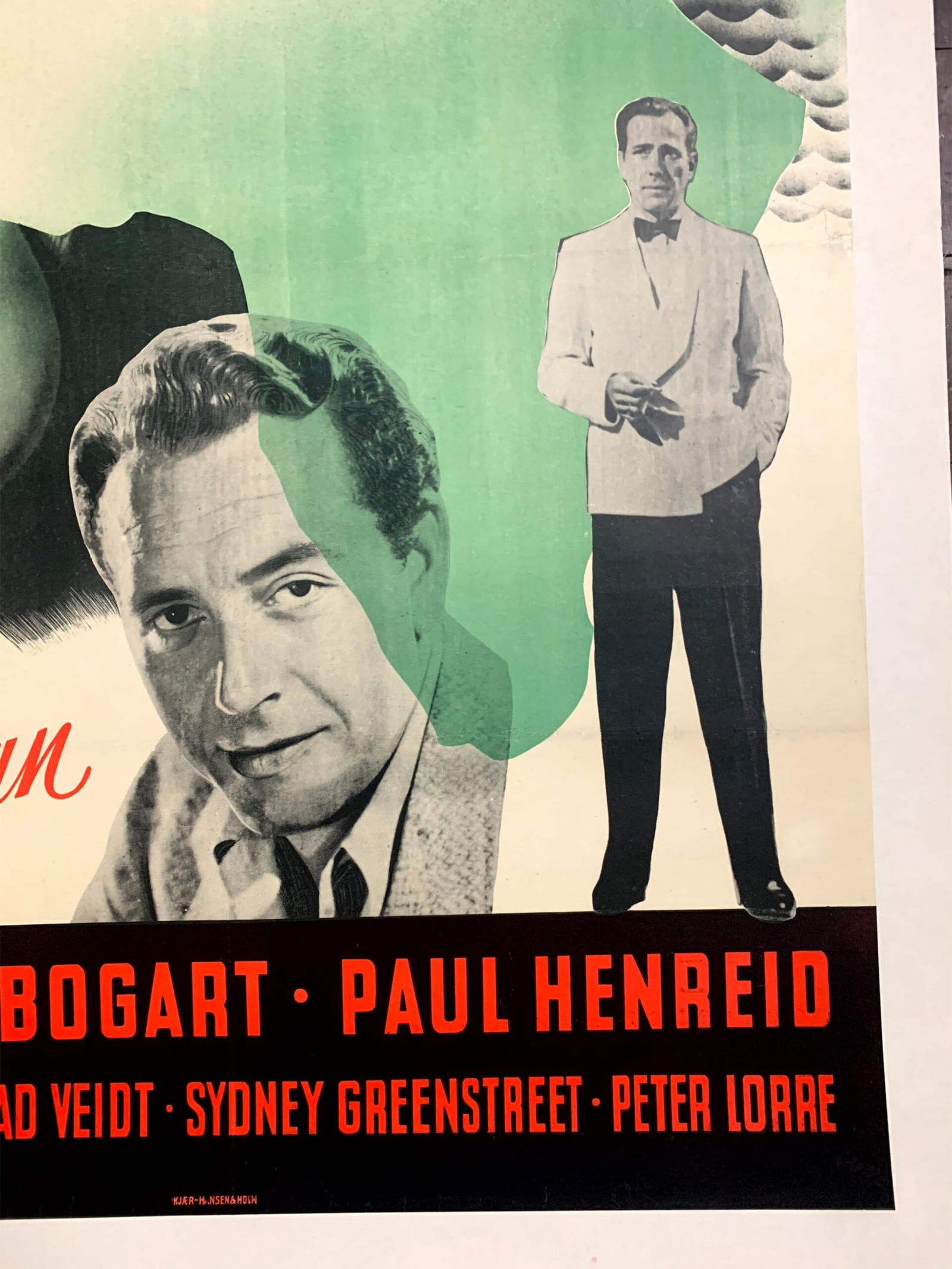 Casablanca - Bogart, Bergman (1946) 24x34 Danish Movie Poster LB - 5