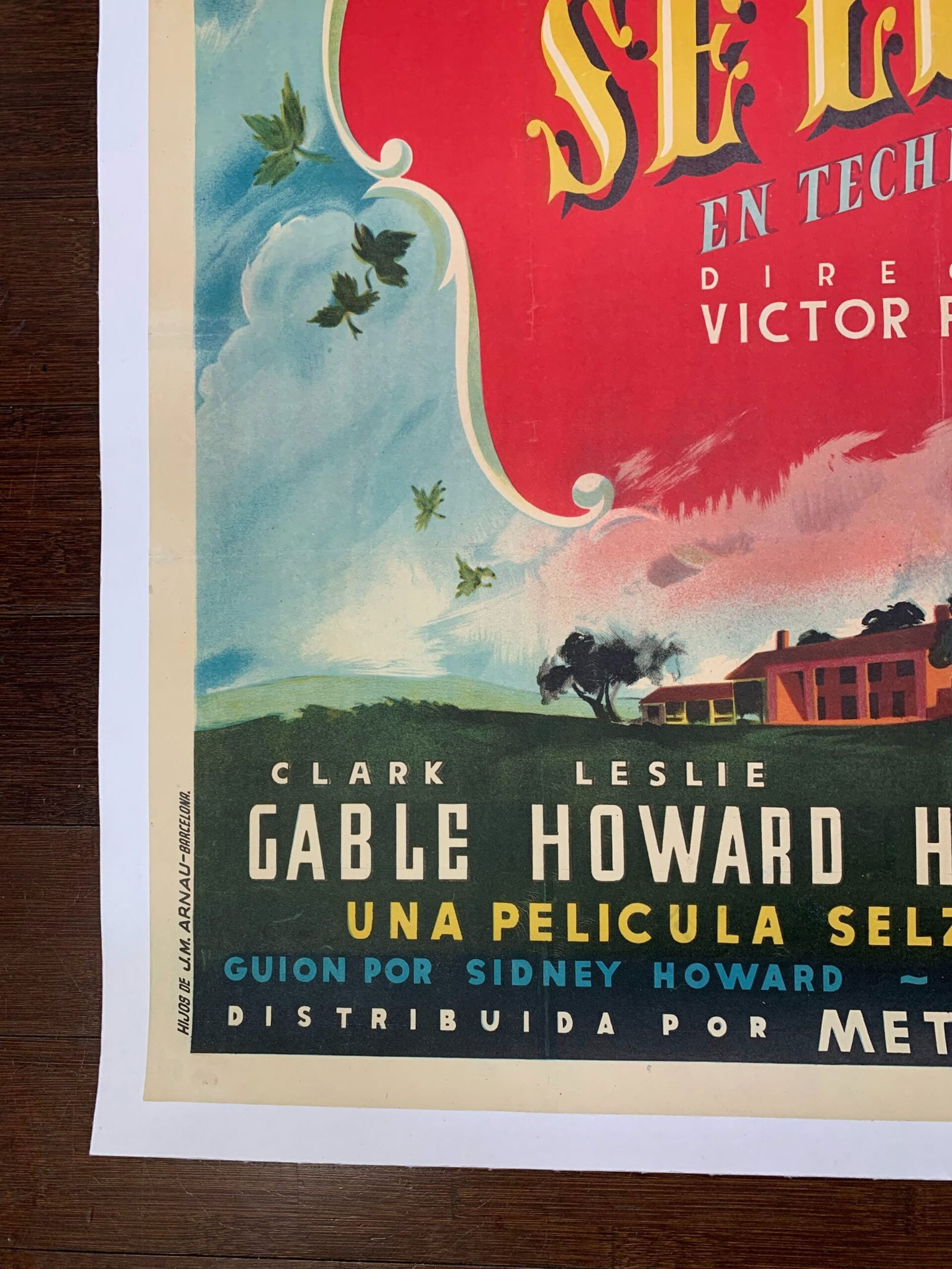 Gone With The Wind - Art By MCP (1939) 27x40 Spanish Movie Poster - LB - 4