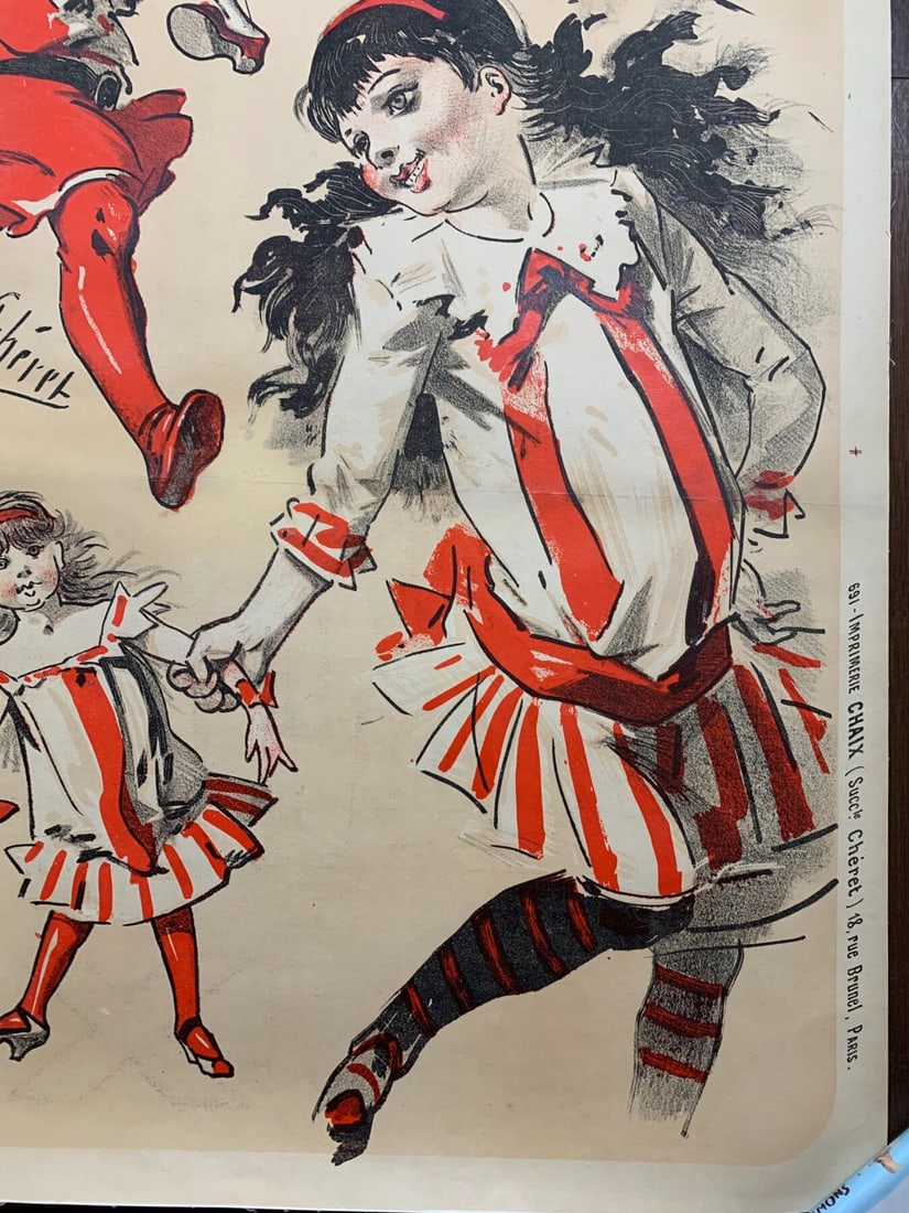 Buttes Chaumont Jouets - Art By Cheret (1885) 40x102 French Advertising Poster LB - 3