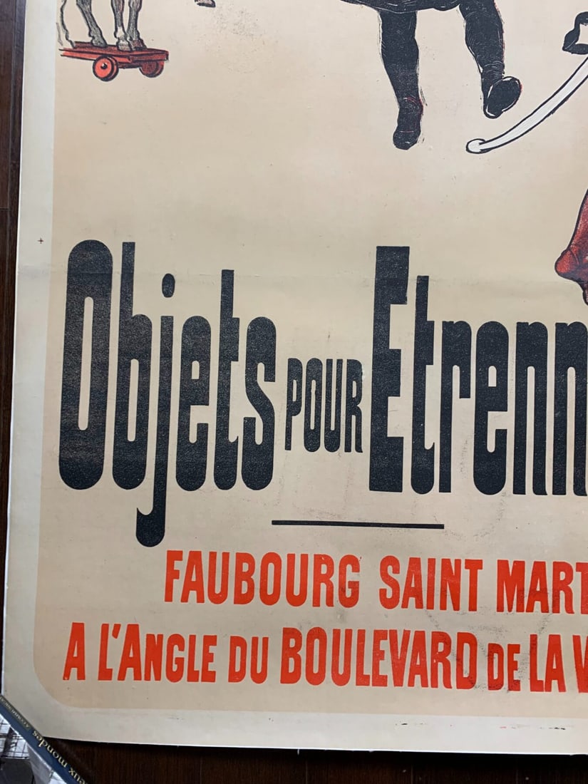 Buttes Chaumont Jouets - Art By Cheret (1885) 40x102 French Advertising Poster LB - 6