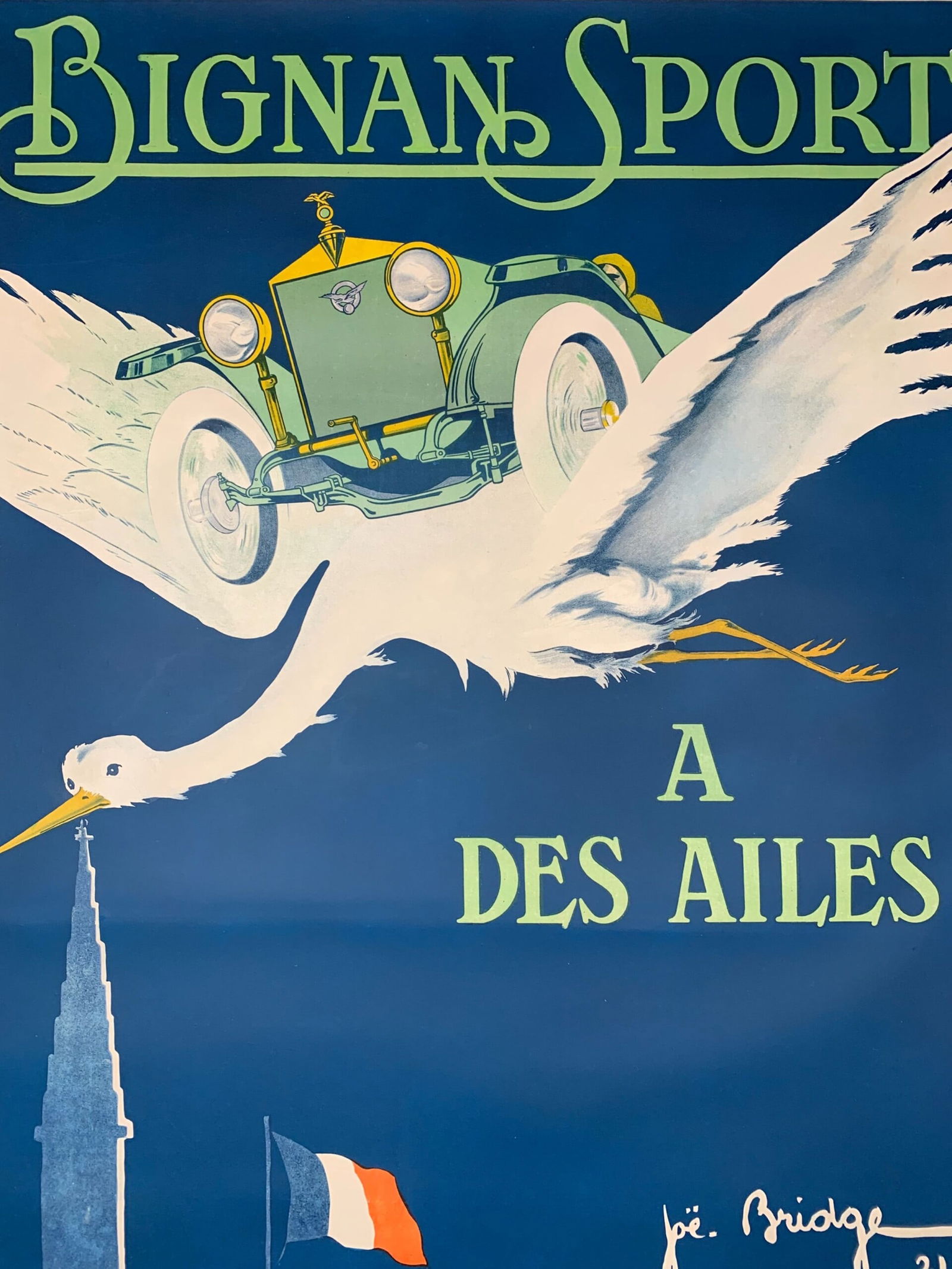 Bignan Sport - Art Joe Bridge (1921) 48x63 French Advertising Poster LB - 7