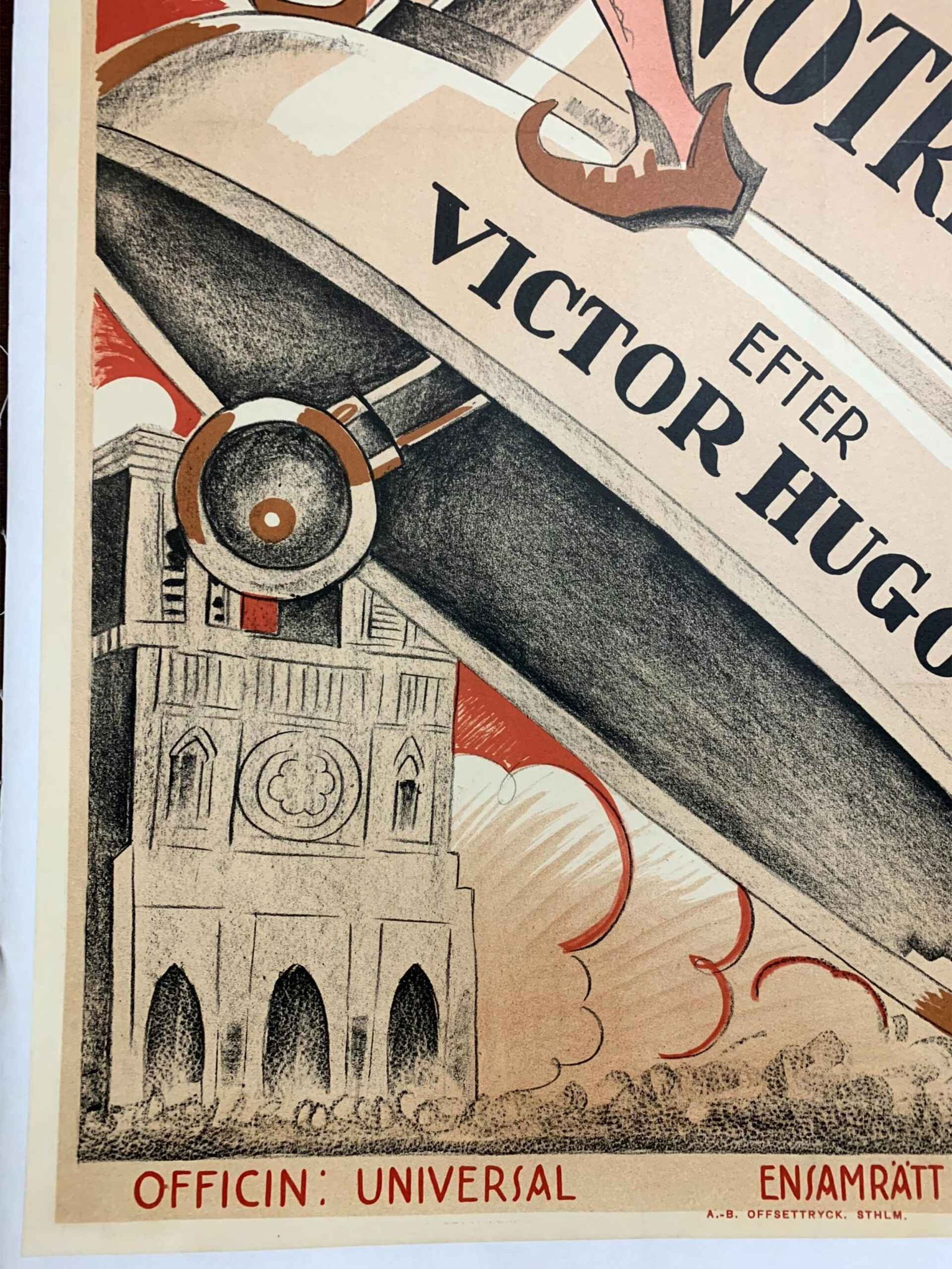 The Hunchback Of Notre Dame - Victor Hugo (1923) Swedish One Sheet Movie Poster LB - 4