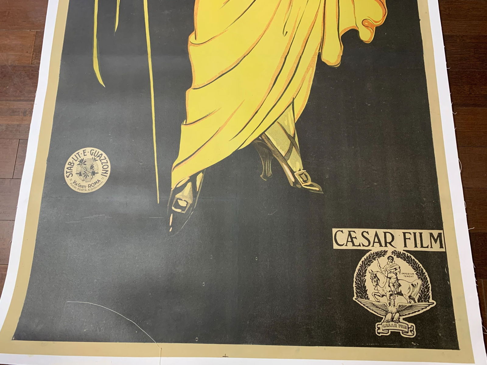 Tosca - Art by Tito Corbella (1918) 37x107 Italian Movie Poster LB - 8