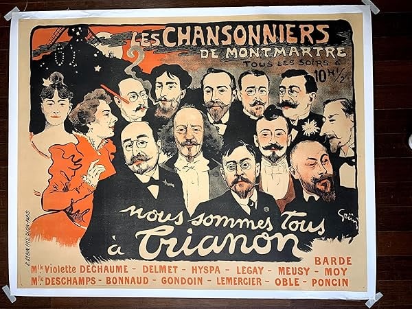 Les Chansonniers - Art By Grun (1897) 43.375x54.875 French Advertising Poster LB - 3