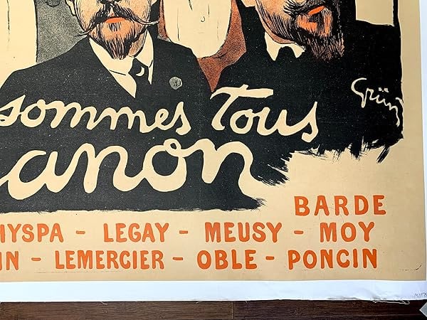 Les Chansonniers - Art By Grun (1897) 43.375x54.875 French Advertising Poster LB - 7