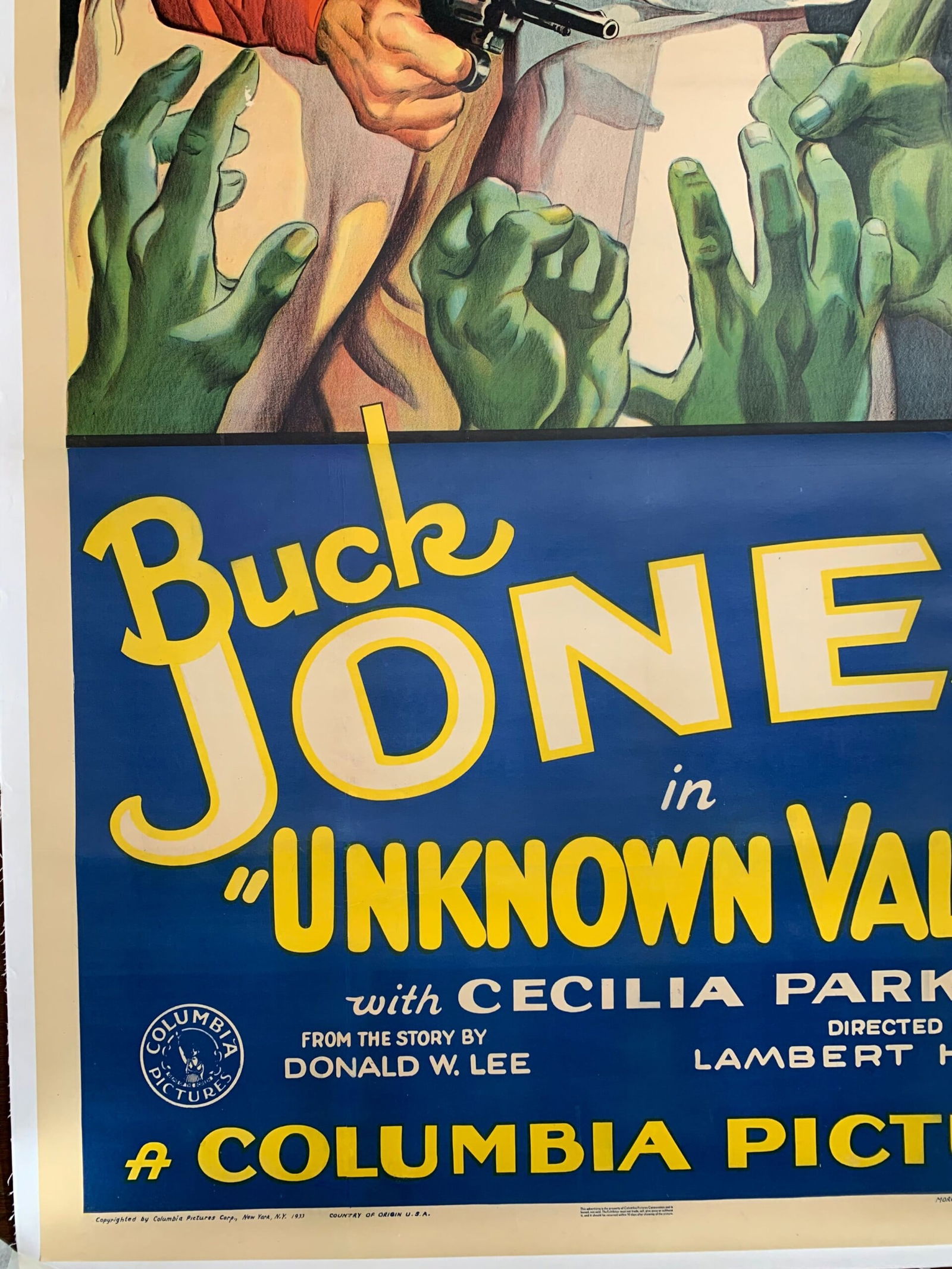 Unknown Valley - Buck Jones (1933) US Three Sheet Movie Poster LB - 7
