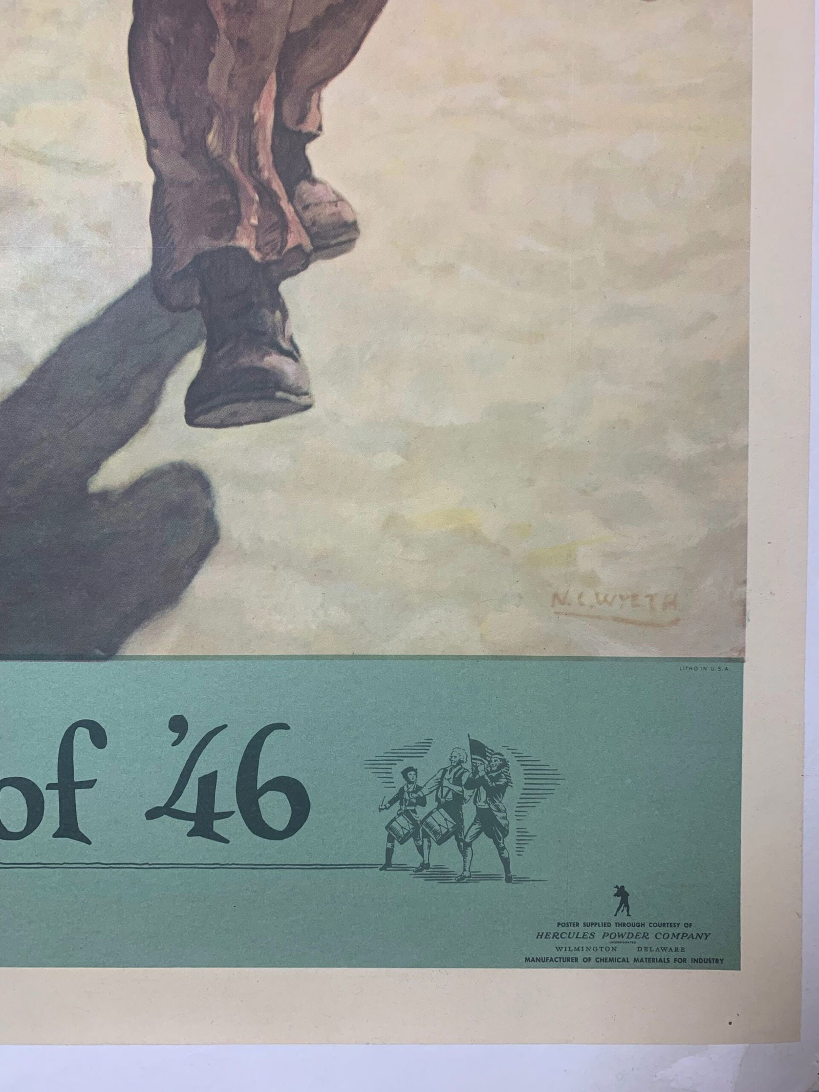 Spirit Of '46 - Art By Wyeth (1946) 27.375x44.125 US Post WWII Veterans Poster LB - 2