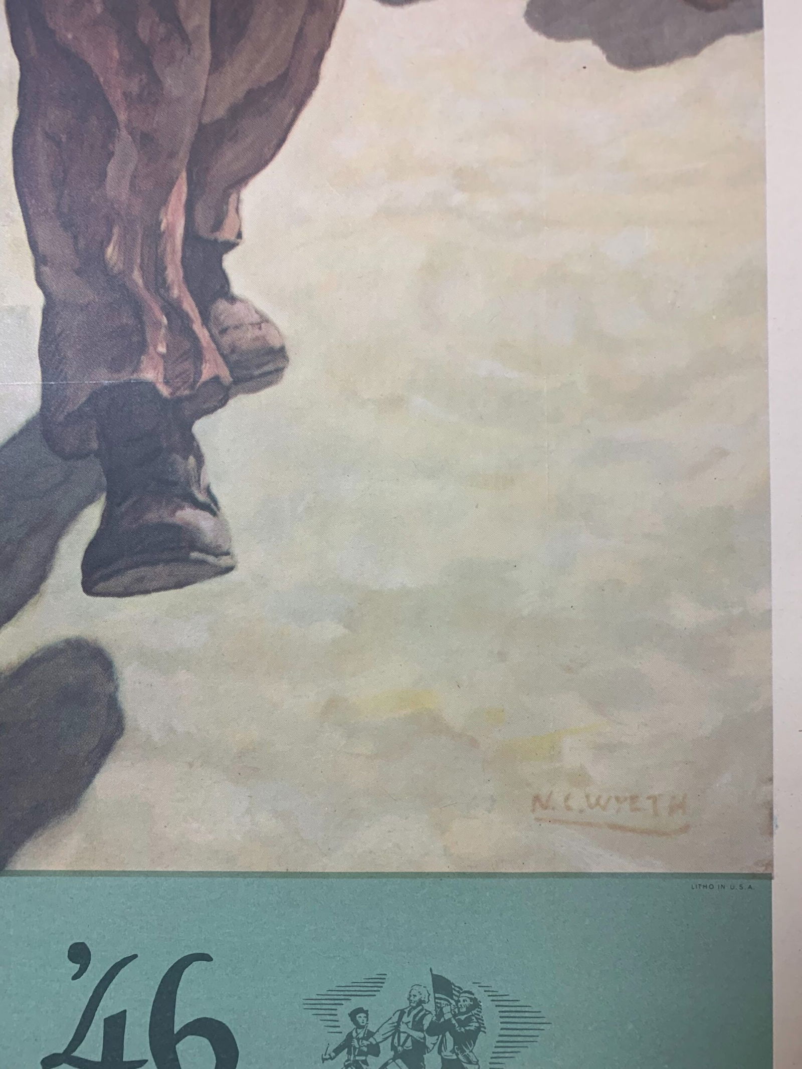 Spirit Of '46 - Art By Wyeth (1946) 27.375x44.125 US Post WWII Veterans Poster LB - 6