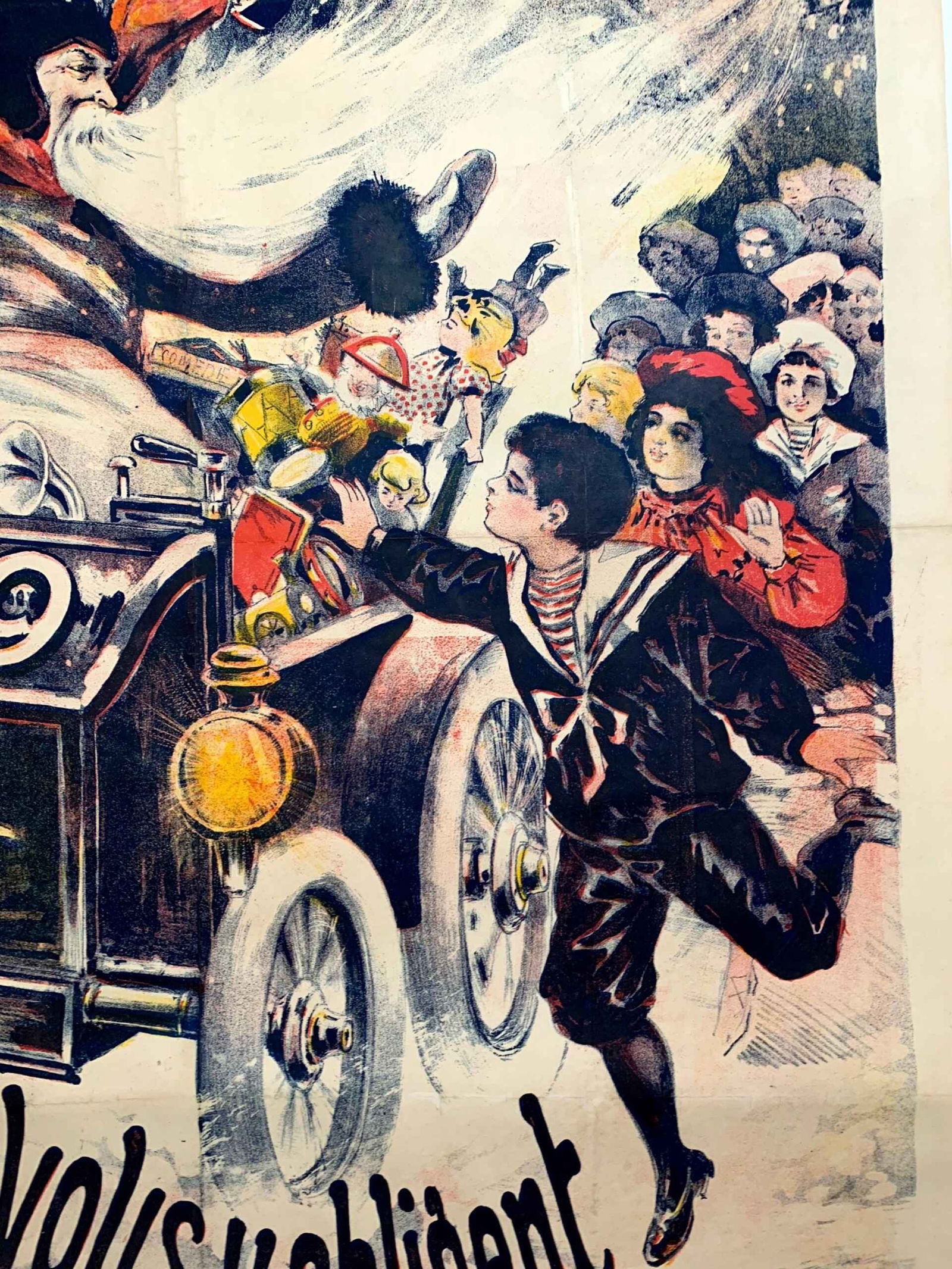 Aux Galeries Metropole -Art Courbet (1889) 38x55 French Christmas Santa Poster LB - 4