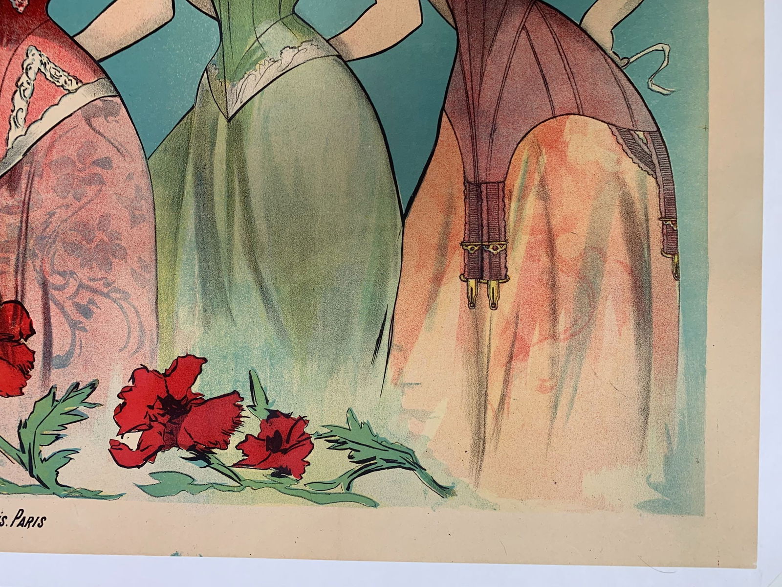 Corsets Baleinine Incassables - Art by Alfred Choubrac (1890's) 37x50.75 French Advertising Poster - 4