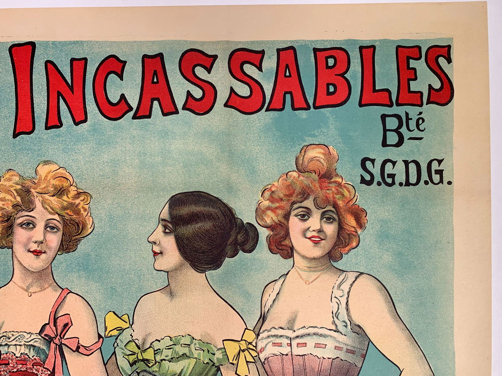 Corsets Baleinine Incassables - Art by Alfred Choubrac (1890's) 37x50.75 French Advertising Poster - 5
