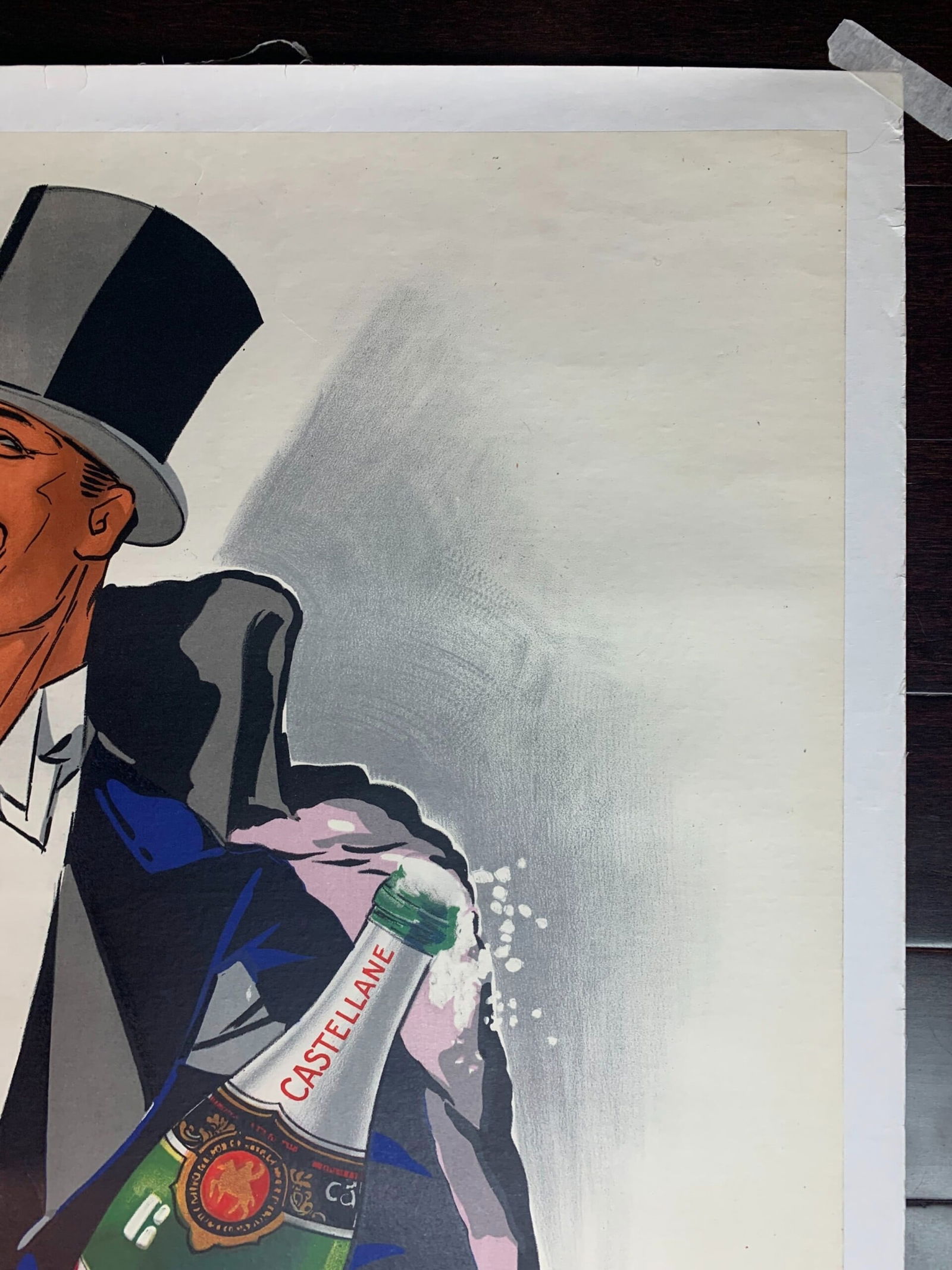 Champagne De Castellene - Art By Leon Dupin (1930) 39.375x55.25 French Poster LB - 5