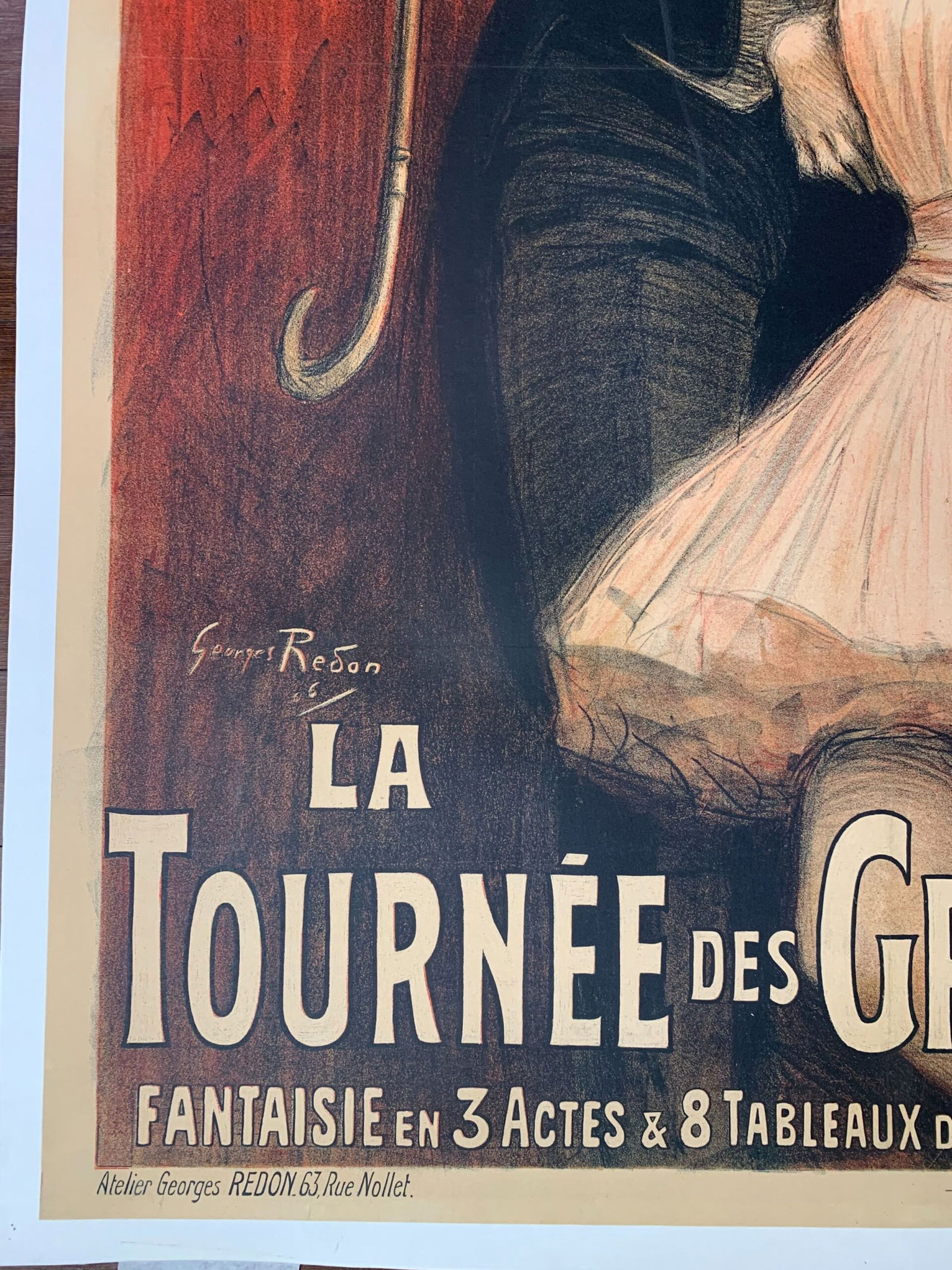 Scala - La Tournee - Art by Georges Redon (1906) 37x50 French Theater Poster LB - 5