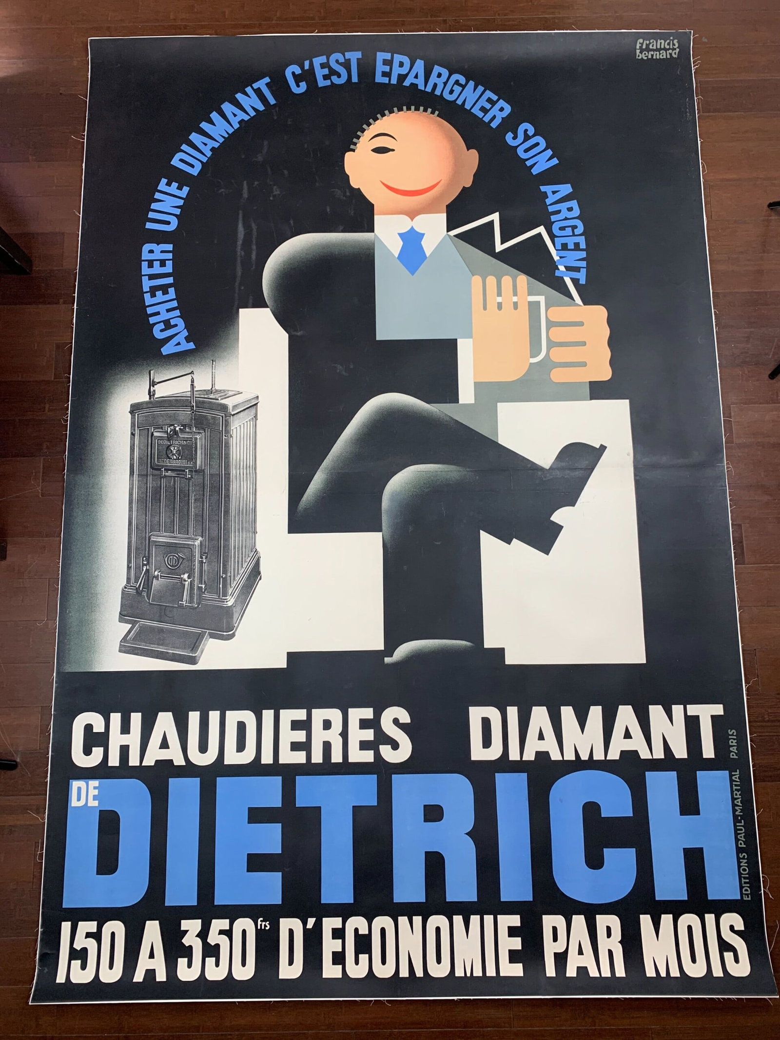 Diamont Dietrich - Art Francis Bernard (1930) 61x90.5 French Poster LB: Title: Diamont Dietrich - Art Francis Bernard (1930) 61x90.5 French Poster LB Description: Diamont Dietrich - Art Francis Bernard (1930) 61x90.5 French Poster LB Please refer to the attached photos to