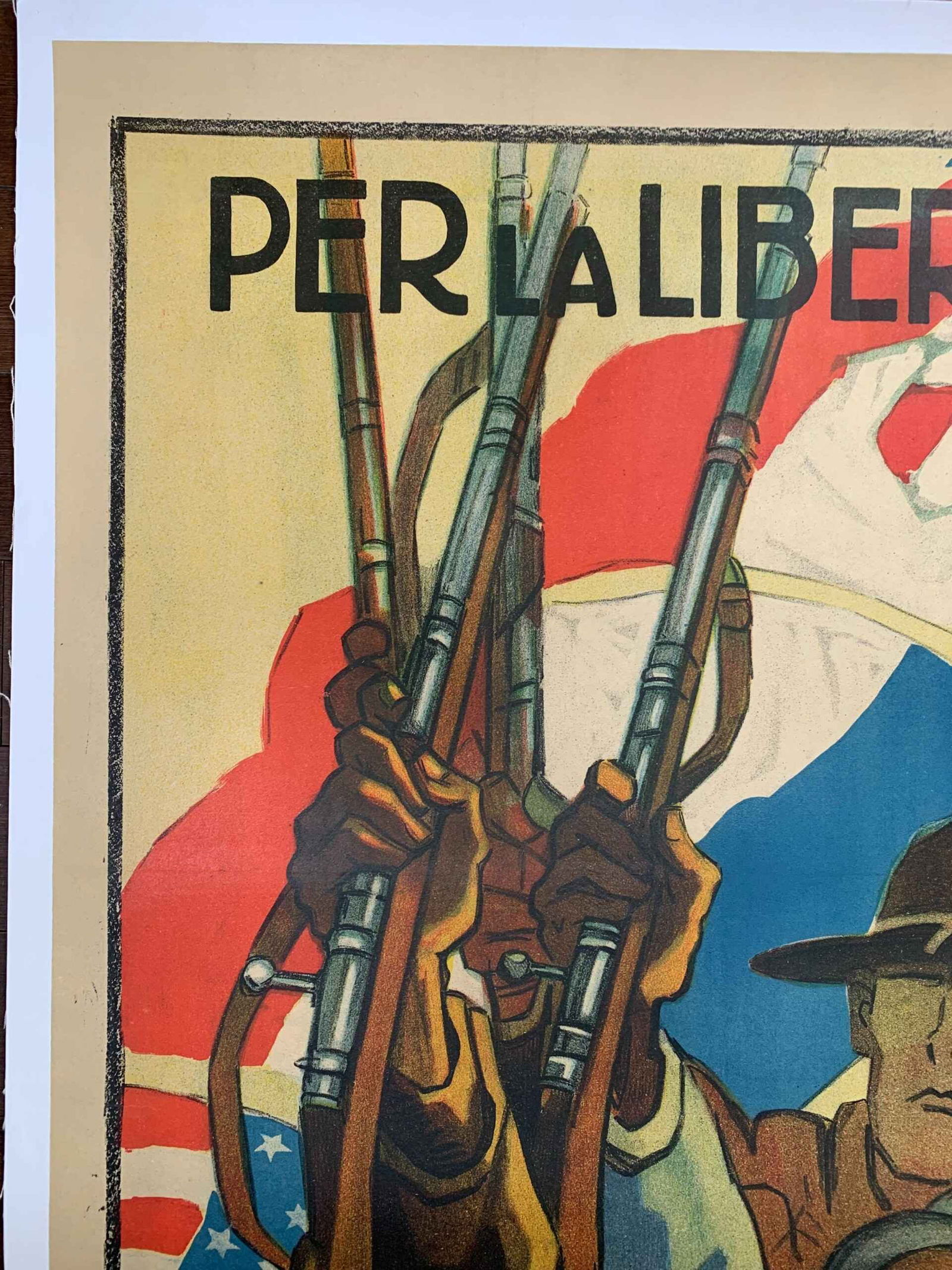 Per la Liberta e la Civalta - Art by Dudovich (1917) 39.25x54.25 Italian WWI Poster LB - 2