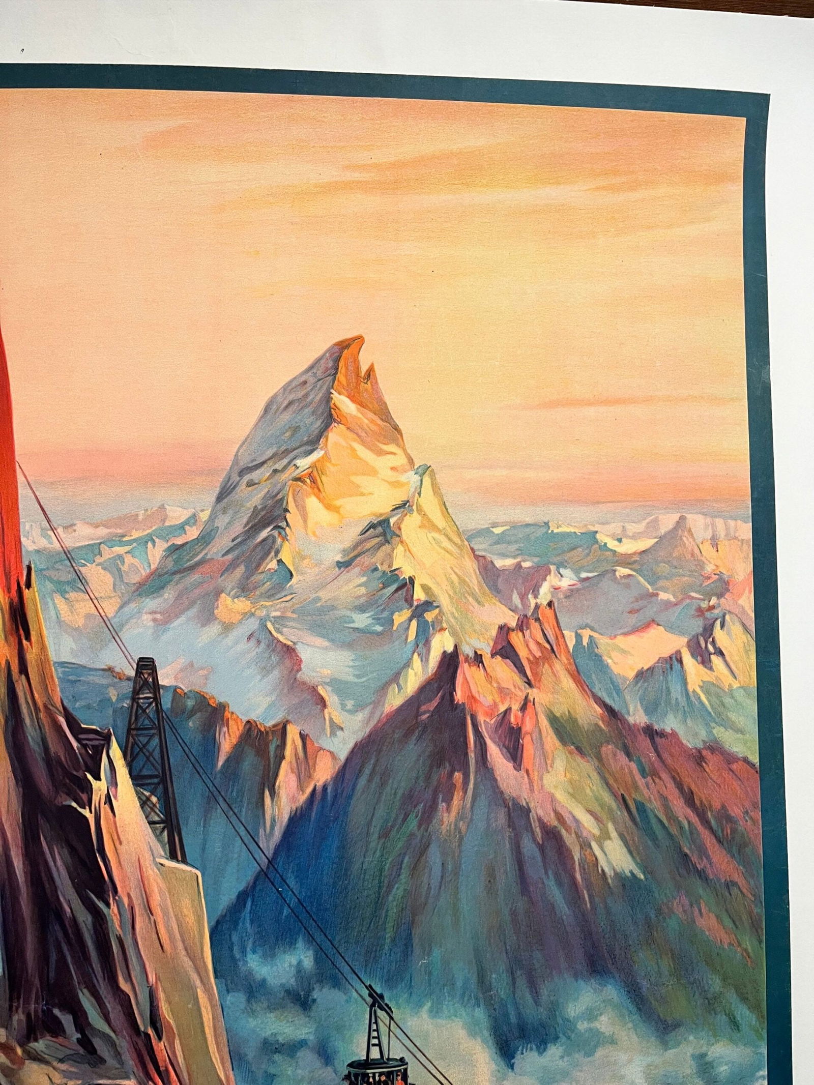 Téléphérique D'Artouste (1937) Art By E. Paul Champseix French Travel Poster LB - 5