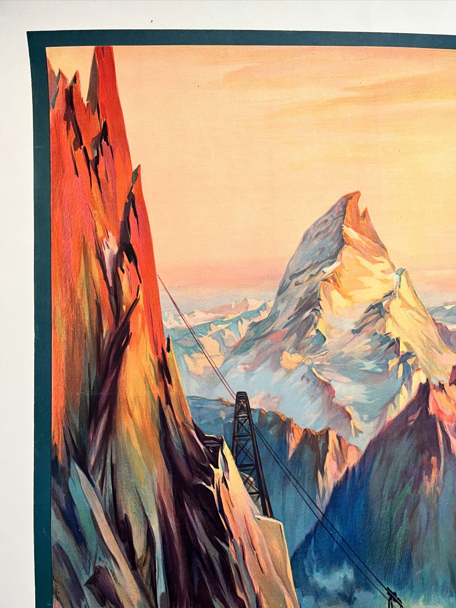 Téléphérique D'Artouste (1937) Art By E. Paul Champseix French Travel Poster LB - 6