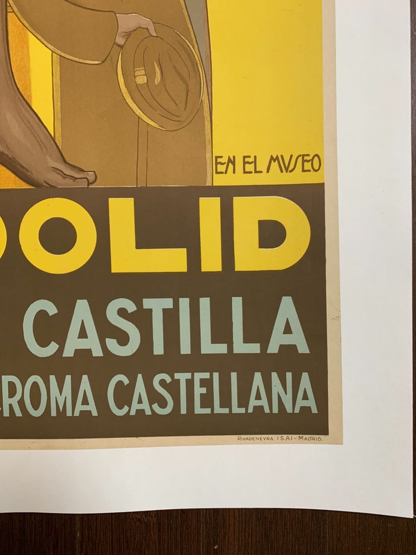 Valladolid - Art By Art Eduardo Santonja Rosale (1929) 25x39 Spanish Travel Poster LB - 2