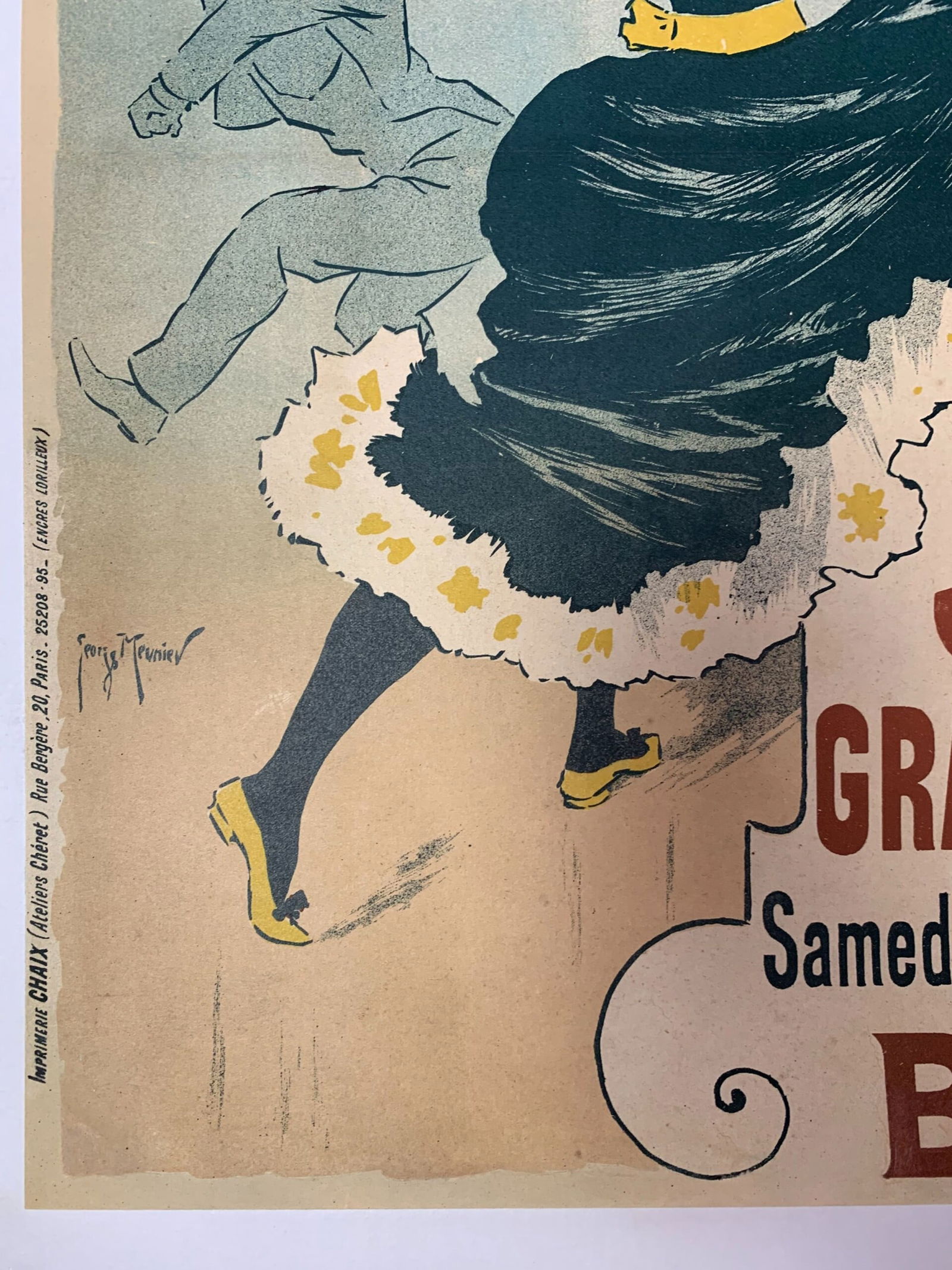 Bullier - Art by Georges Meunier (1895) 15.5x22.75 French Advertising Poster LB - 4