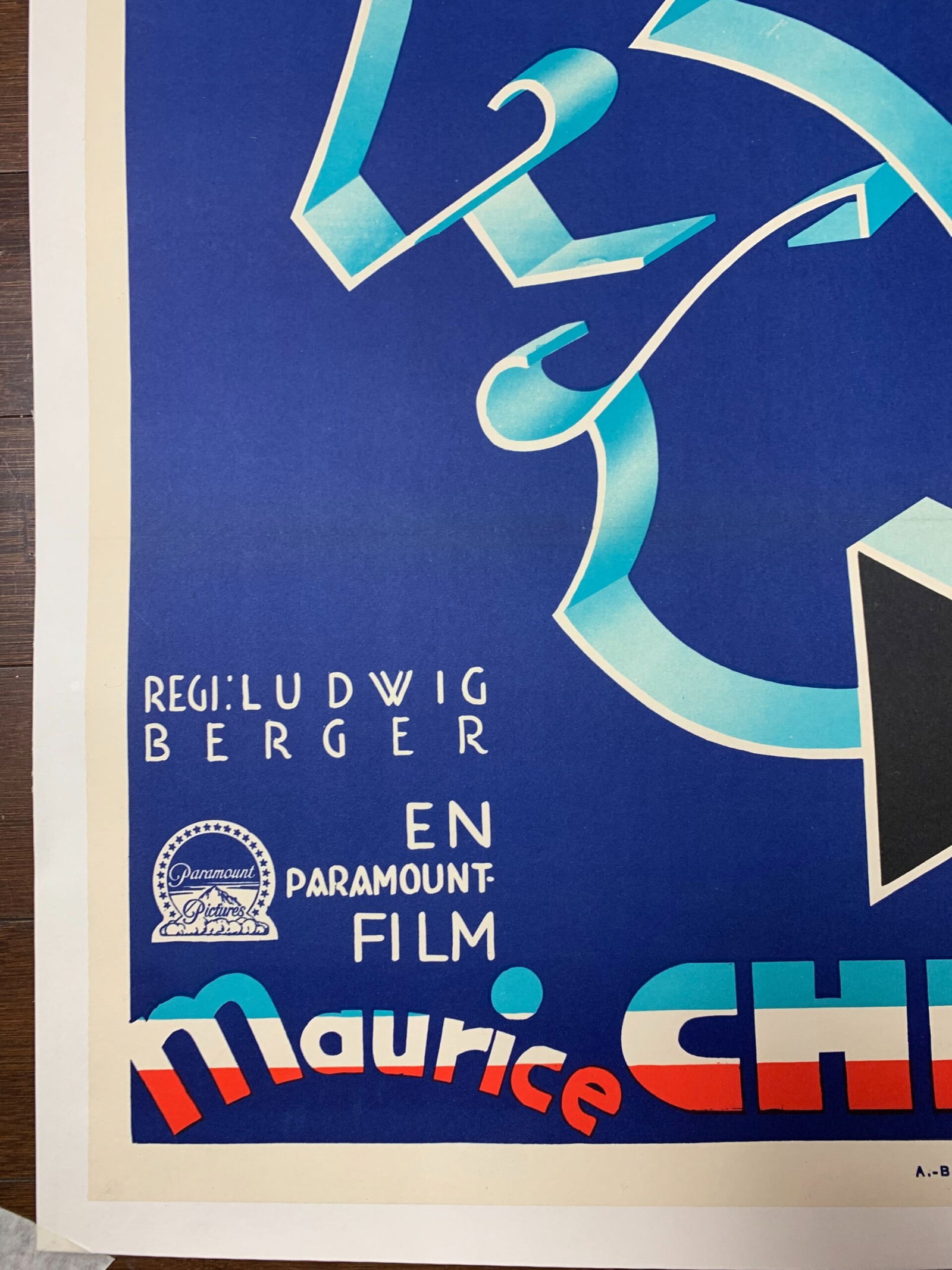 The Playboy of Paris - Maurice Chevalier - Art by Gosta Aberg (1931) 27.5x39.5 Swedish Movie Poster - 3