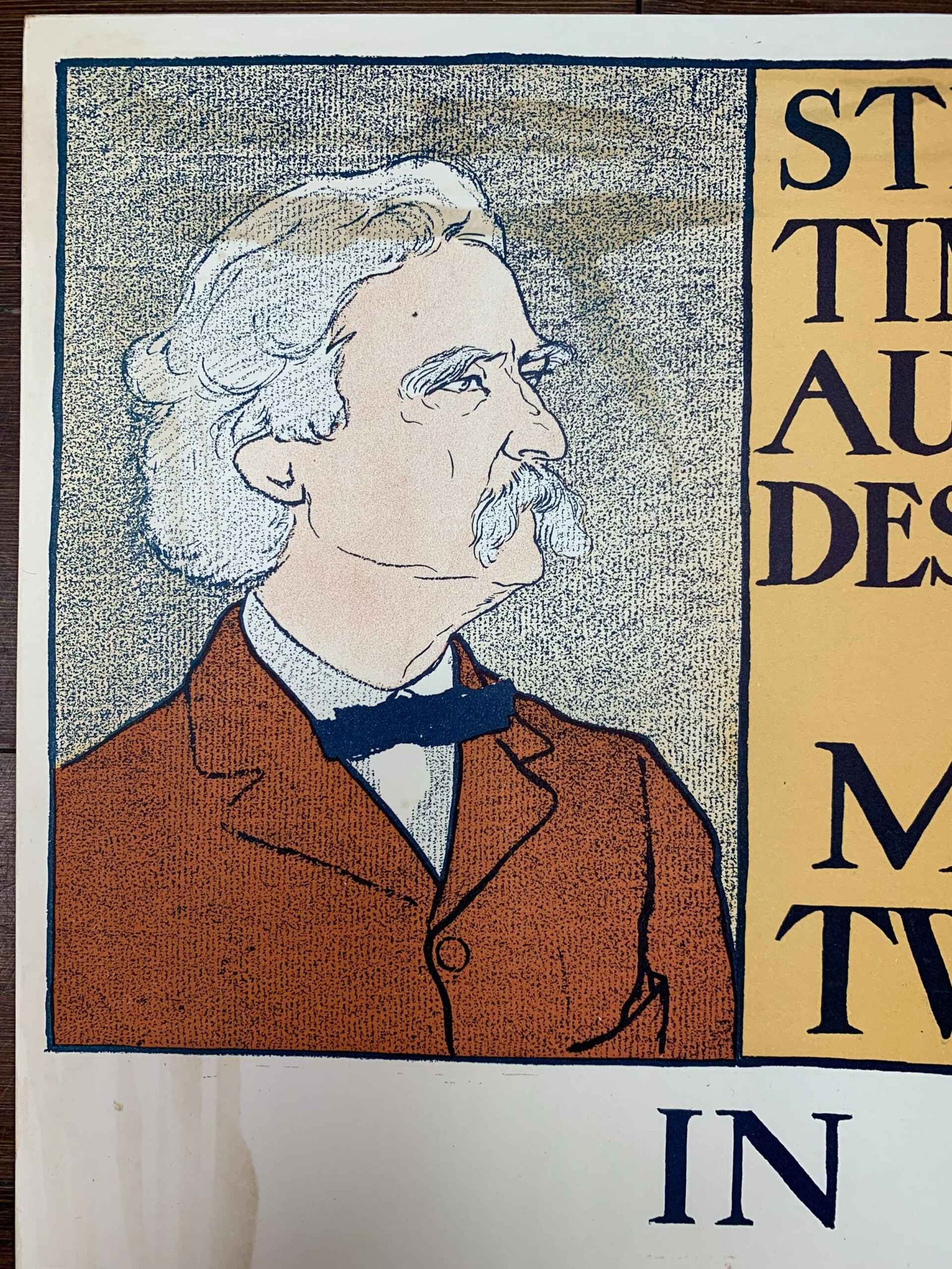 Harper's March Mark Twain - Art by Penfield (1901) 9x12.5 US Advertising Poster - 2
