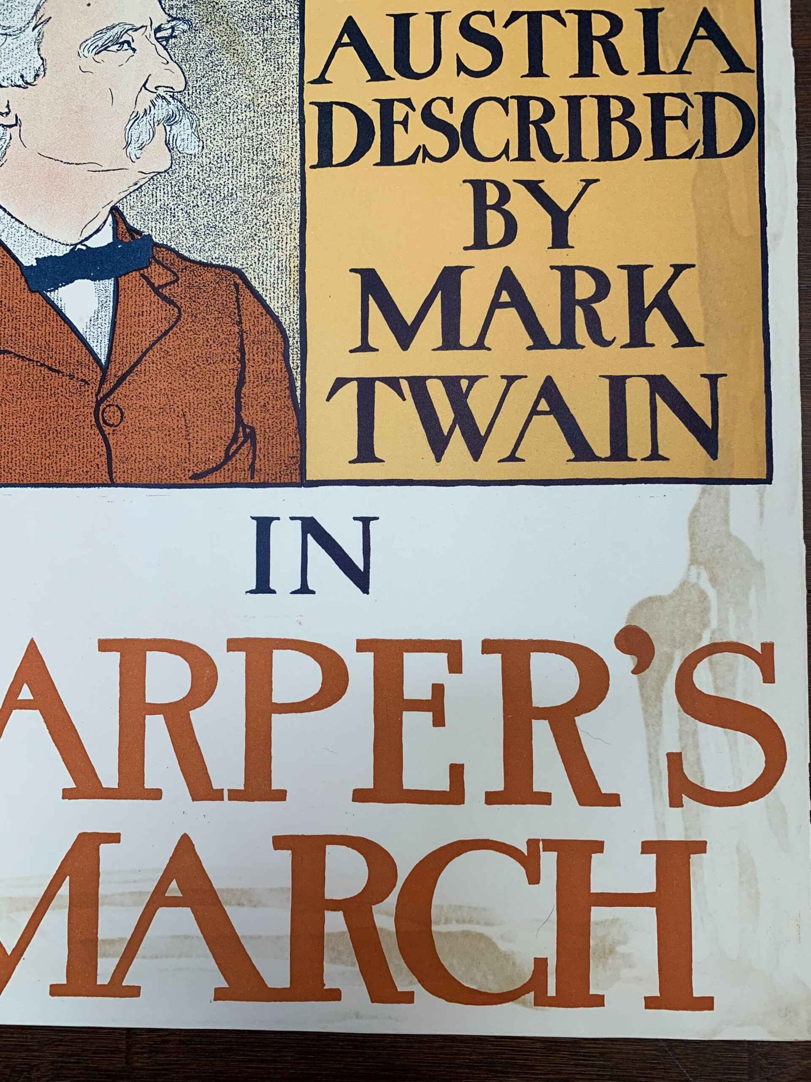 Harper's March Mark Twain - Art by Penfield (1901) 9x12.5 US Advertising Poster - 3