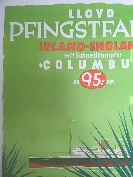 Lloyd Pfingstfahrt - Art By Feldtmann (1934) 33.5x48.375 German Travel Poster LB - 6