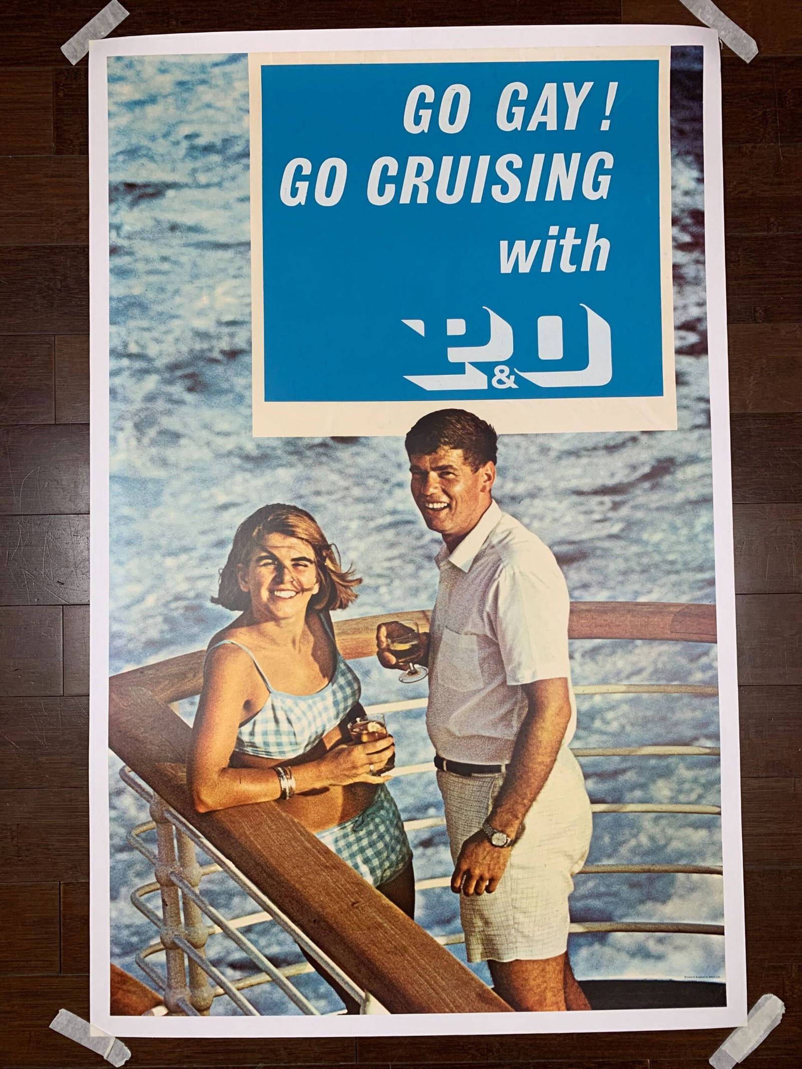 P&O Ferries - Go Gay! (1982) 25x40 UK Travel Poster LB: Title: P&O Ferries - Go Gay! (1982) 25x40 UK Travel Poster LB Description: P&O Ferries - Go Gay! (1982) 25x40 UK Travel Poster LB Please refer to the attached photos to determine the condition of this