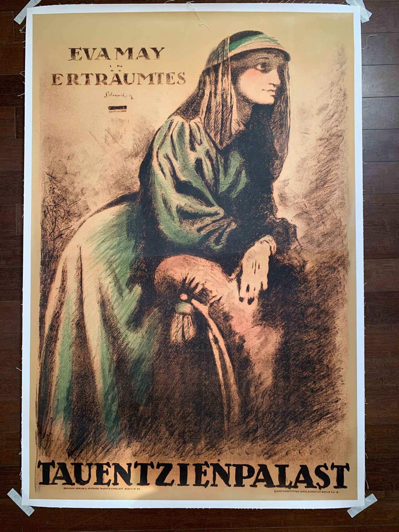 Ertraumtes Eva May - Art by Scheurich (1918) 37.5x56.25 German Advertising Poster LB: Title: Ertraumtes Eva May - Art by Scheurich (1918) 37.5x56.25 German Advertising Poster LB Description: Ertraumtes Eva May - Art by Scheurich (1918) 37.5x56.25 German Advertising Poster LB Please ref