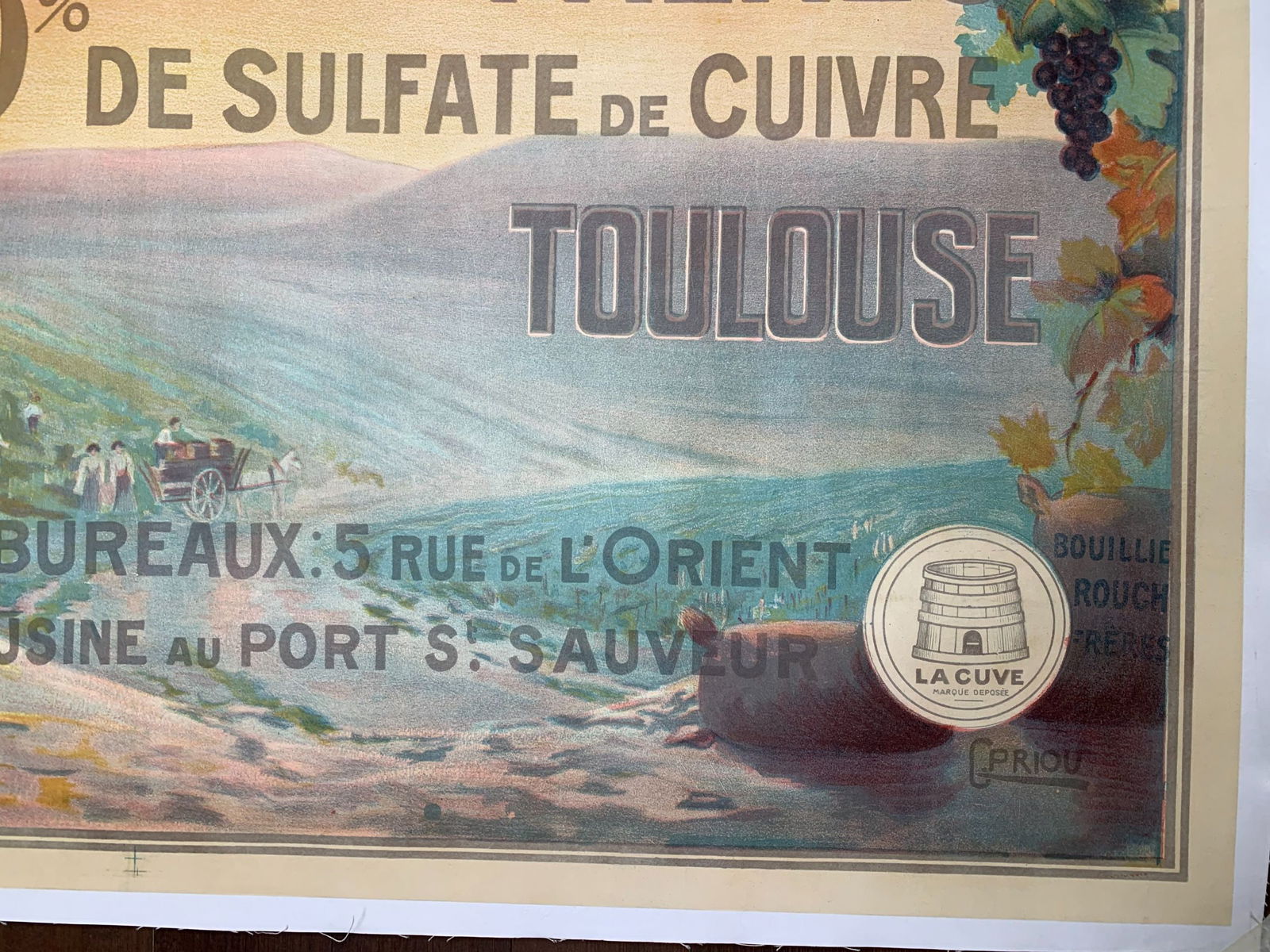 Bouillie Rouch Grapes (1889) 30.5x45.5 French Lithograph Poster LB - 6