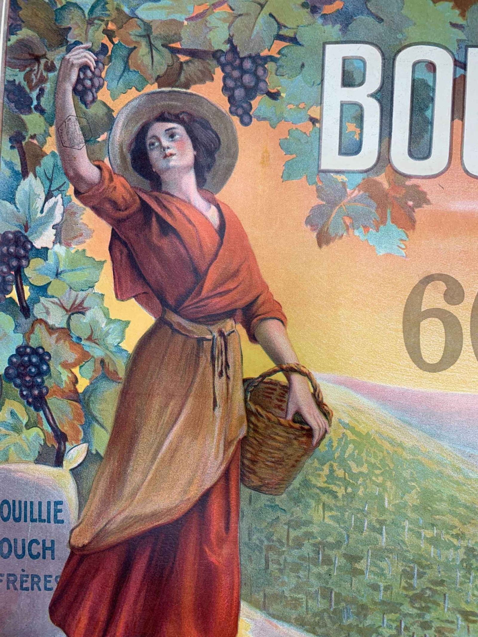 Bouillie Rouch Grapes (1889) 30.5x45.5 French Lithograph Poster LB - 8