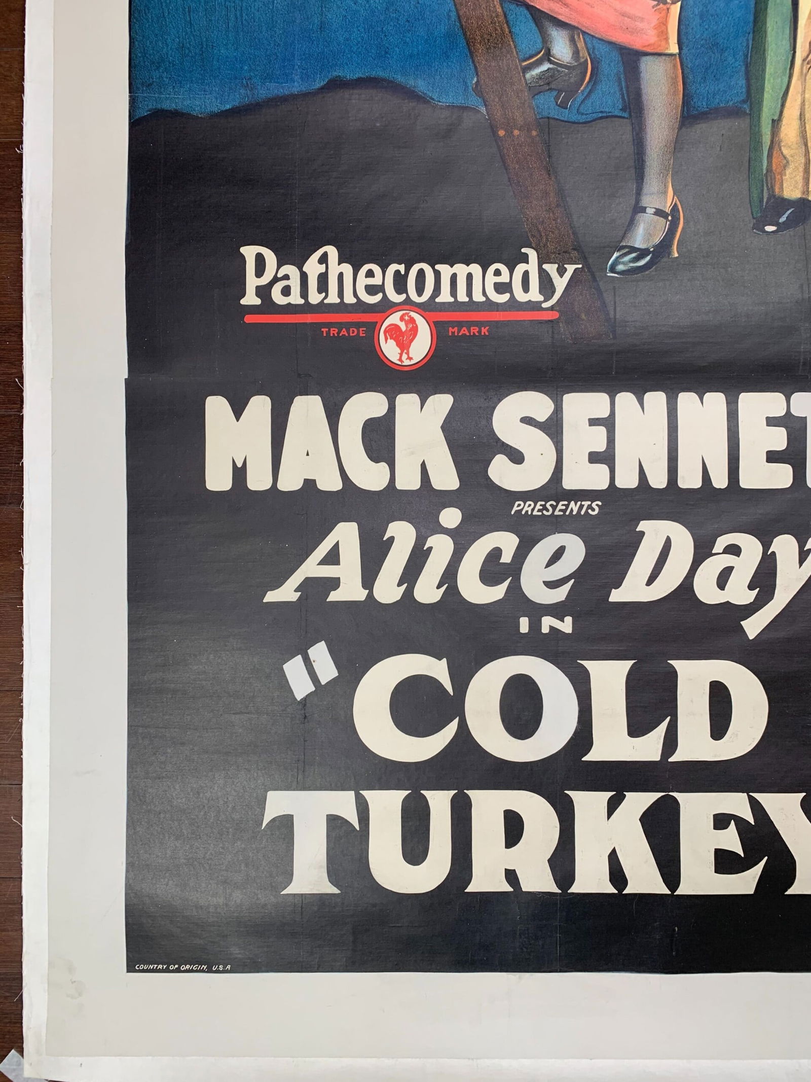 Cold Turkey - Mack Sennett (1925) US Silent Three Sheet movie Poster LB - 4