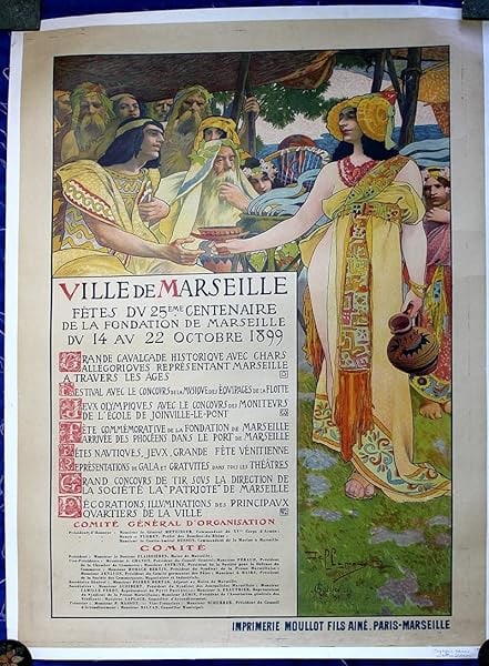 Ville De Marseilles (1899) 38x59 French Advertising Poster LB (1 of 1)