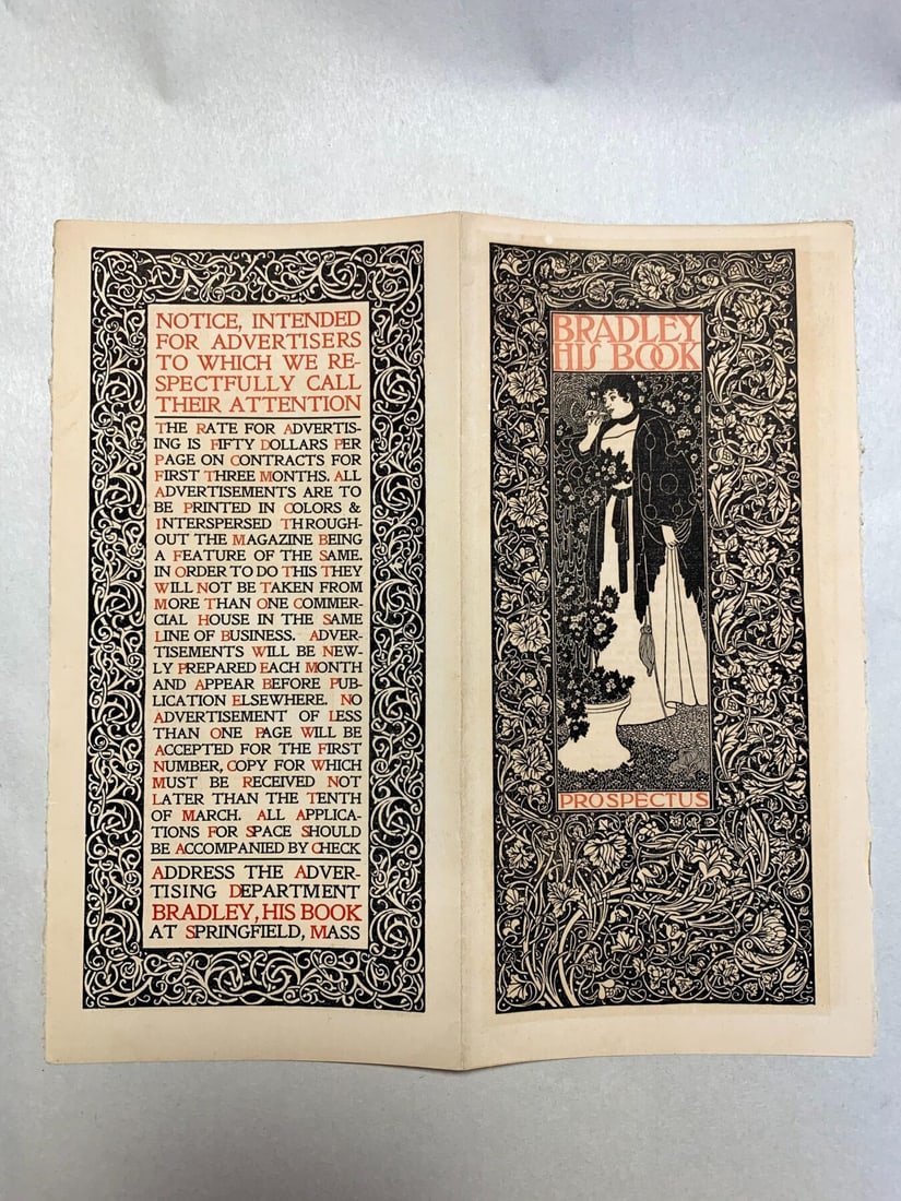 Bradley His Book - Art By William H. Bradley (1890's) 5x10.125 US Gatefold Booklet (1 of 2)