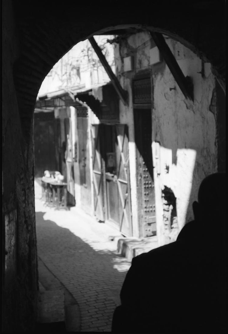 Silhouette of a Man, Medina, Fes, Morocco - Silver Gelatin: Title: Silhouette of a Man, Medina, Fes, Morocco - Silver Gelatin Description: Title: Silhouette of a Man, Medina, Fes, Morocco - Silver Gelatin Photograph - Limited Edition of 10 Artist: Paul Cooklin