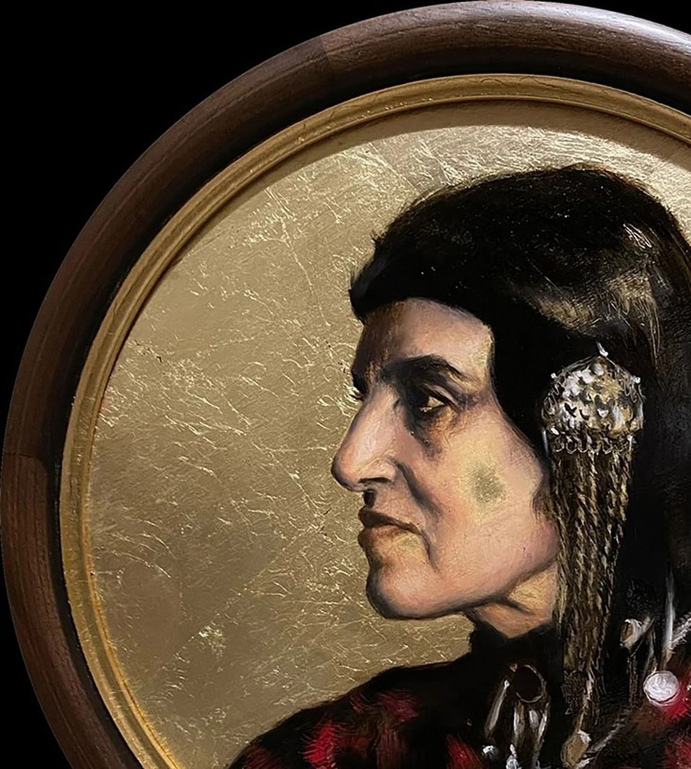 Oil painting Portrait Armenian Woman Annam Butt - 2