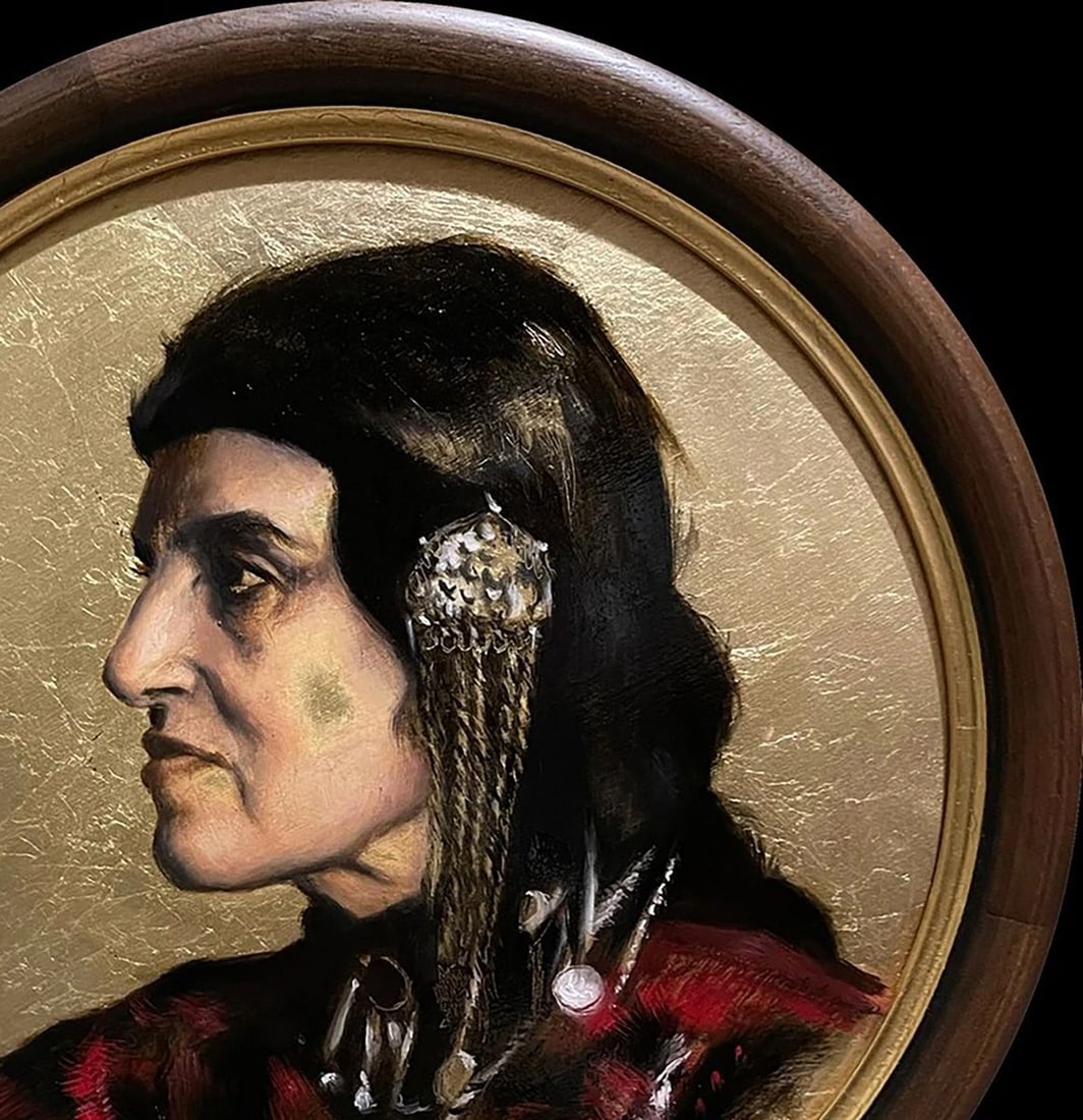 Oil painting Portrait Armenian Woman Annam Butt - 3