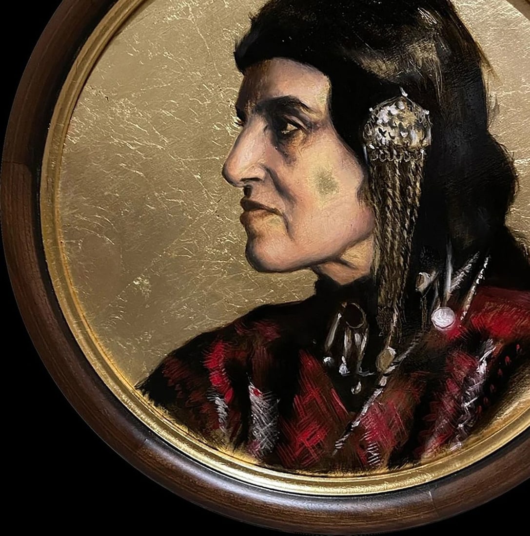 Oil painting Portrait Armenian Woman Annam Butt - 4