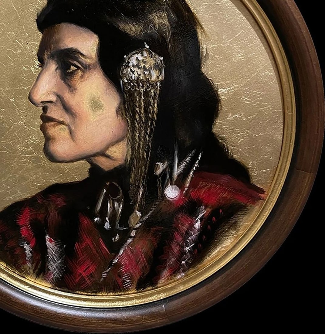 Oil painting Portrait Armenian Woman Annam Butt - 5